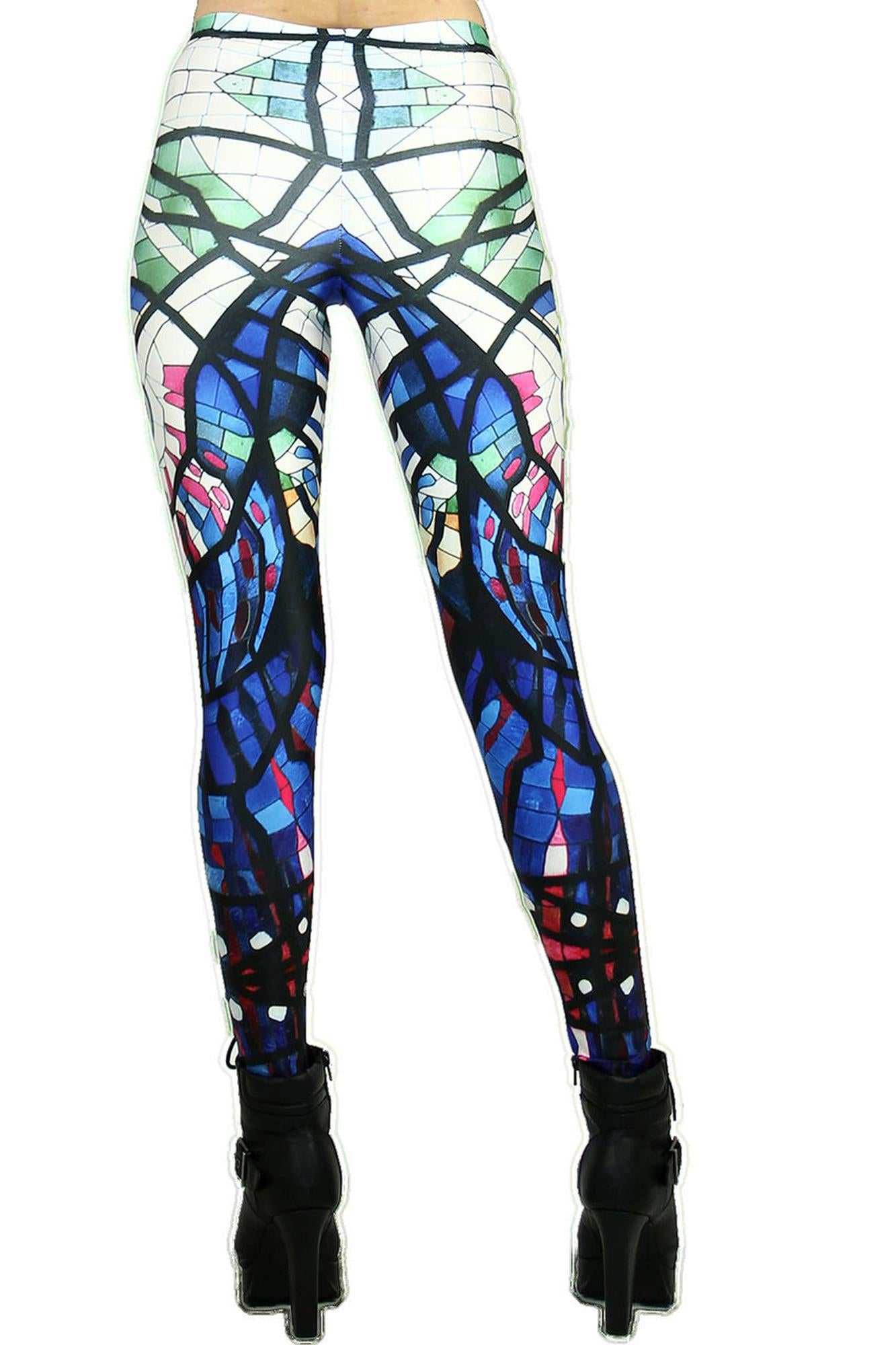 Colorful Mosaic Owl Leggings