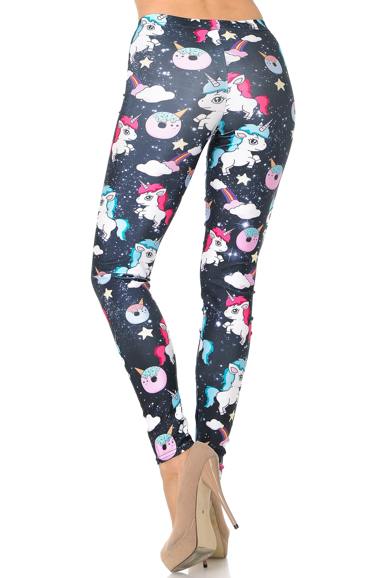 Premium Graphic Print Unicorn Rainbow and Treats Leggings