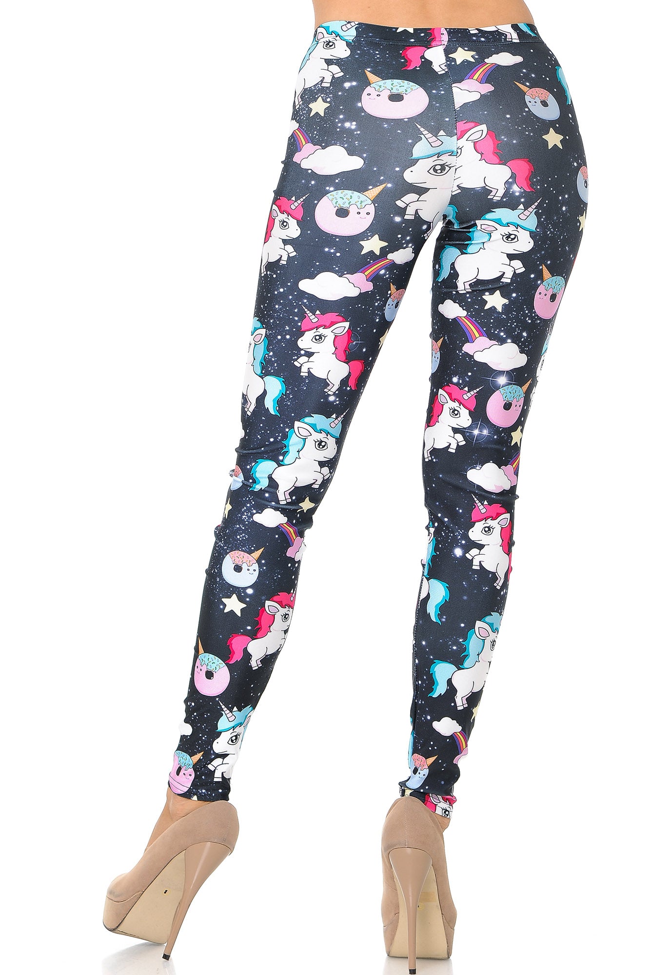 Premium Graphic Print Unicorn Rainbow and Treats Leggings