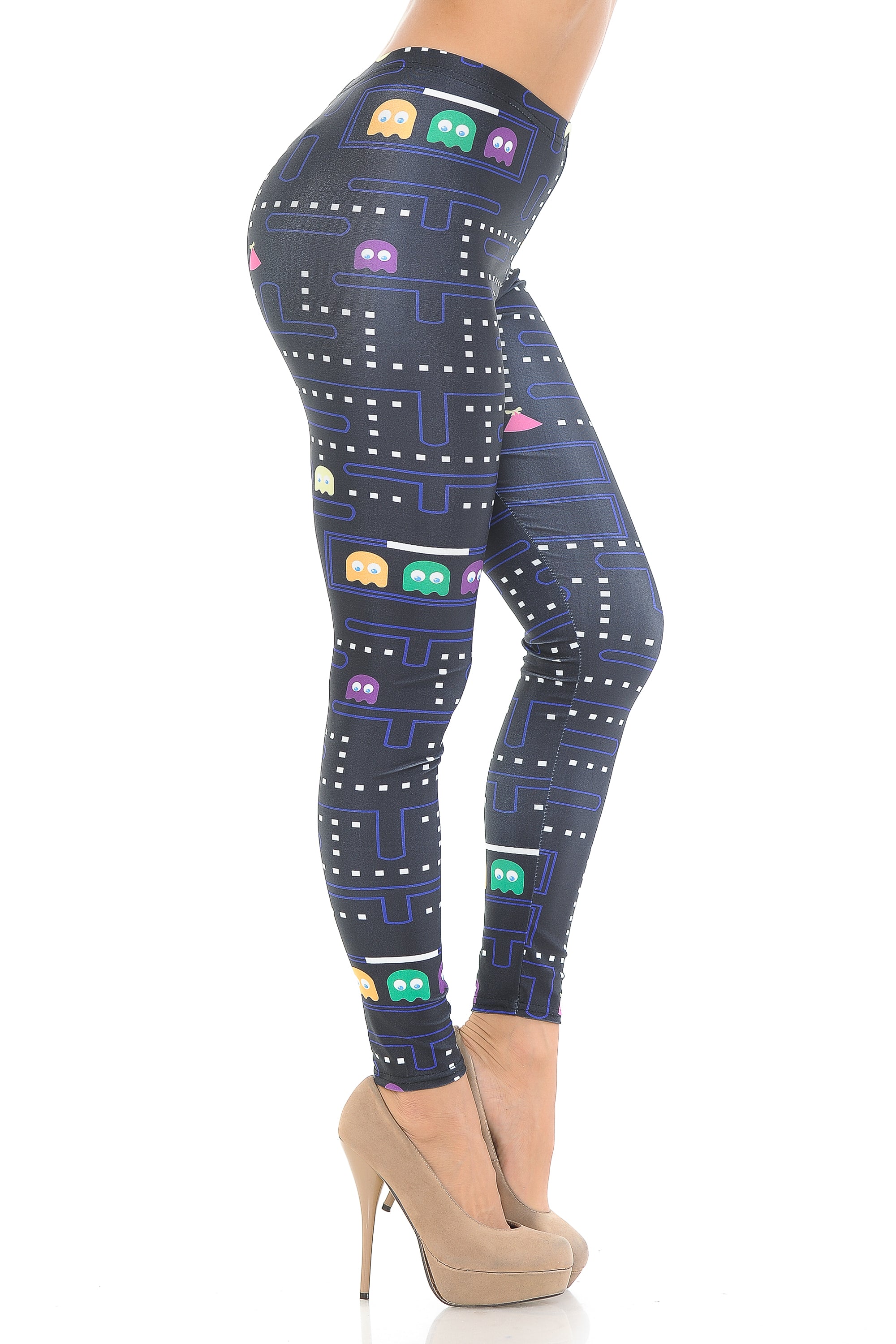 Graphic Printed Vintage Pacman Leggings