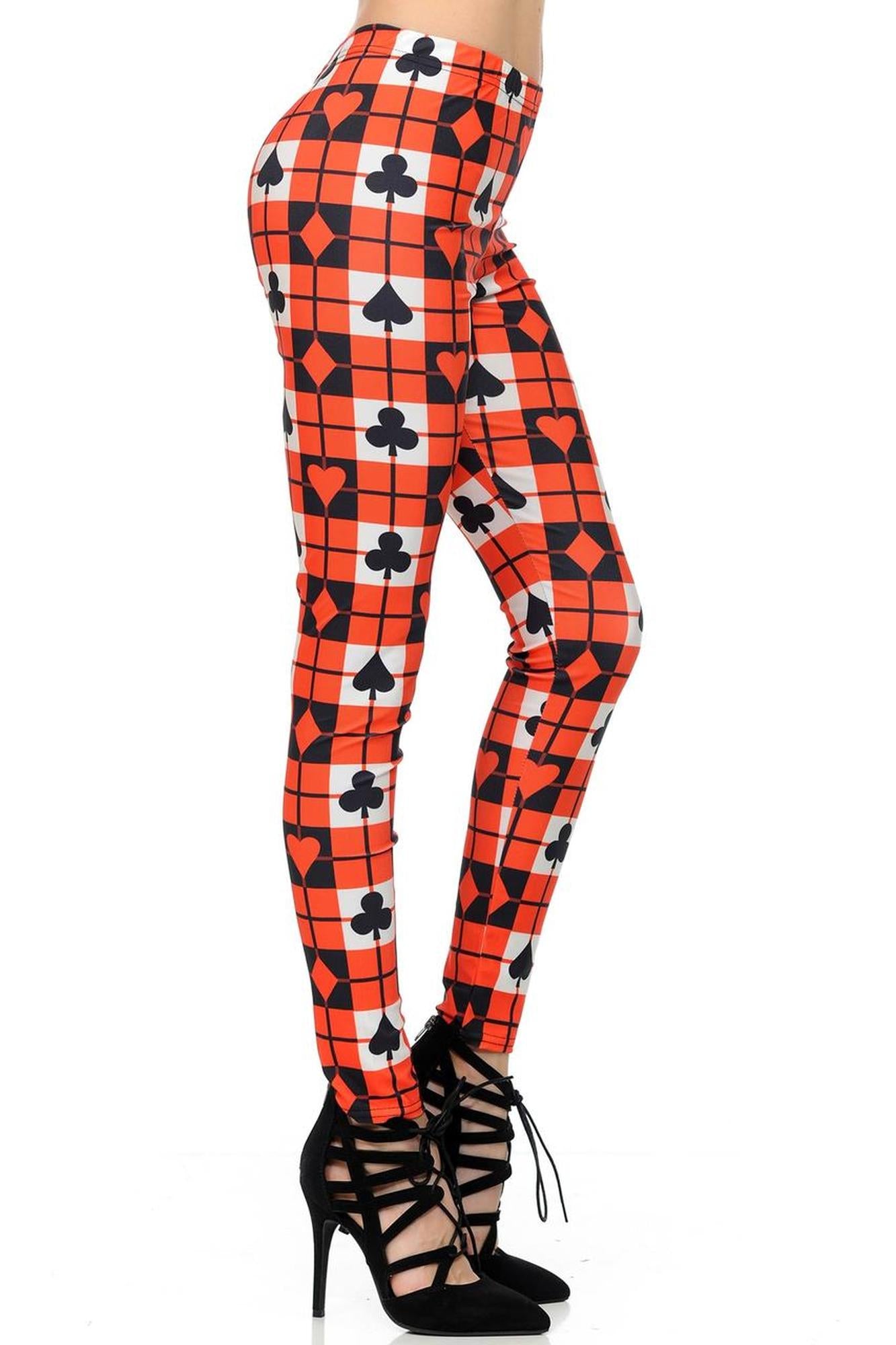 Playing Card Plaid Leggings