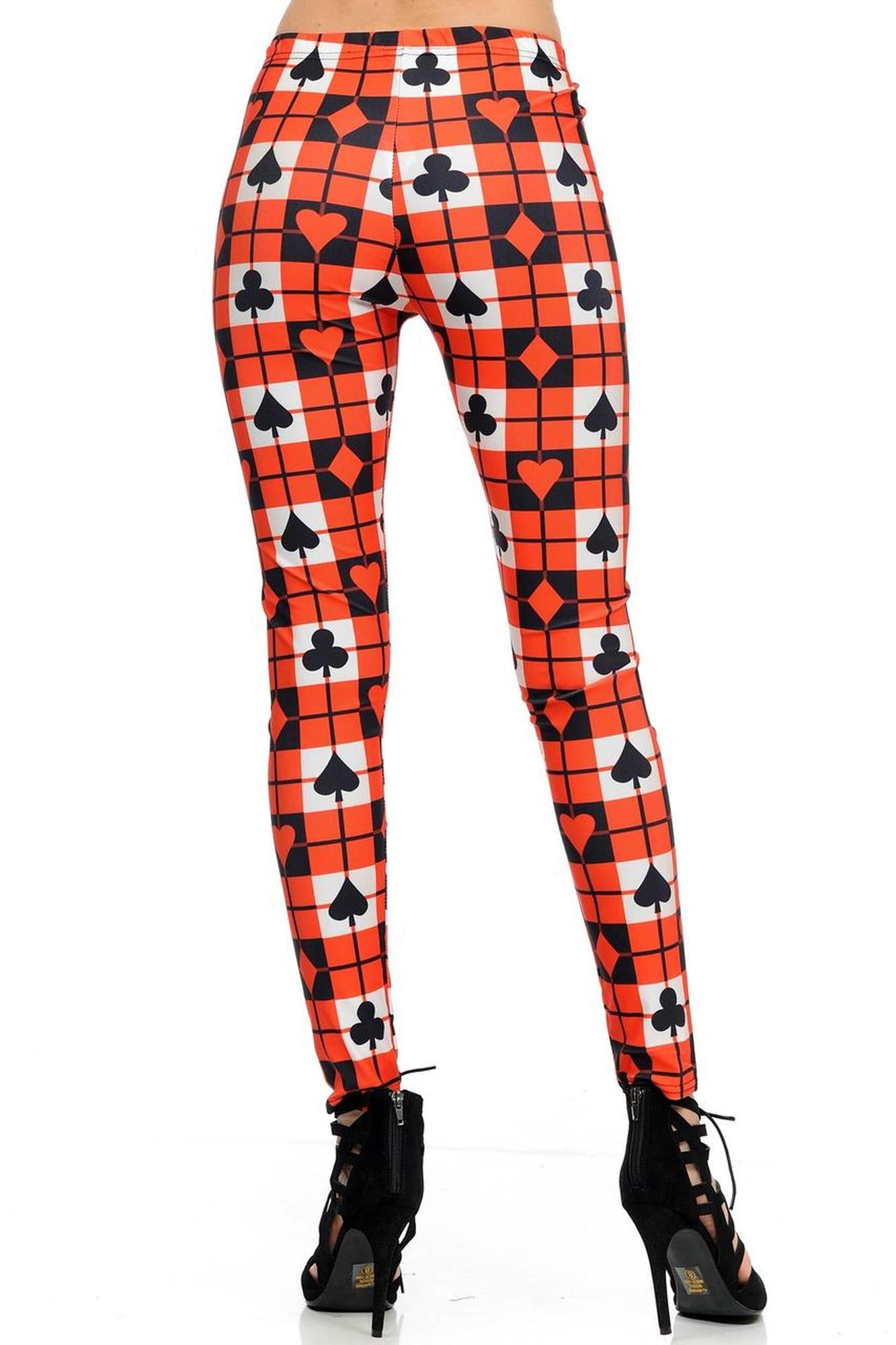 Playing Card Plaid Leggings