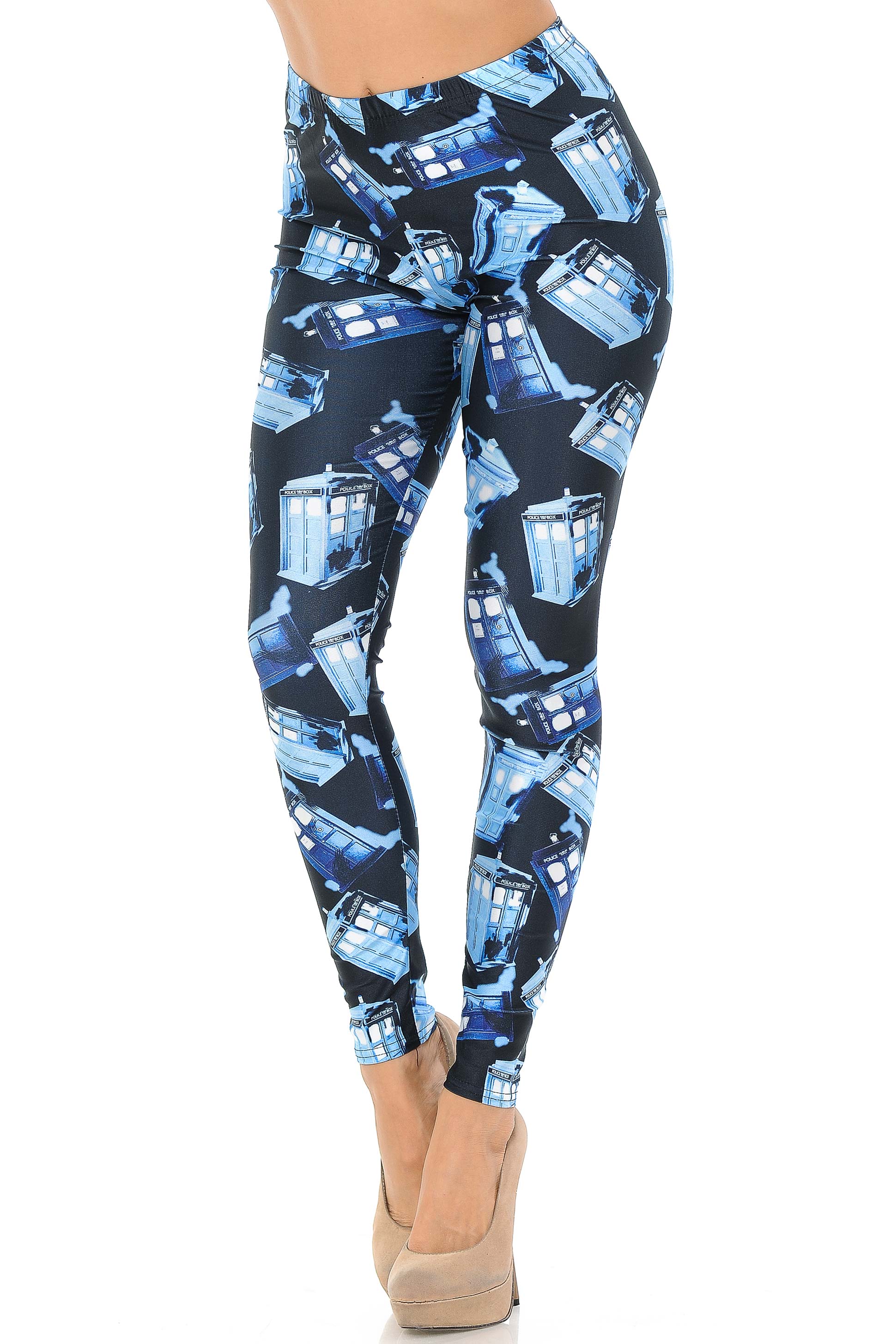 Premium Graphic British Police Call Box Leggings