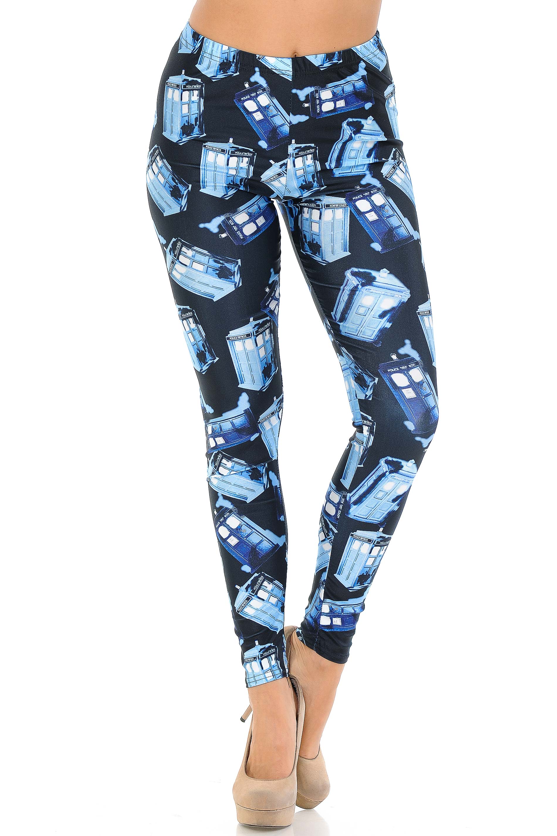 Premium Graphic British Police Call Box Leggings