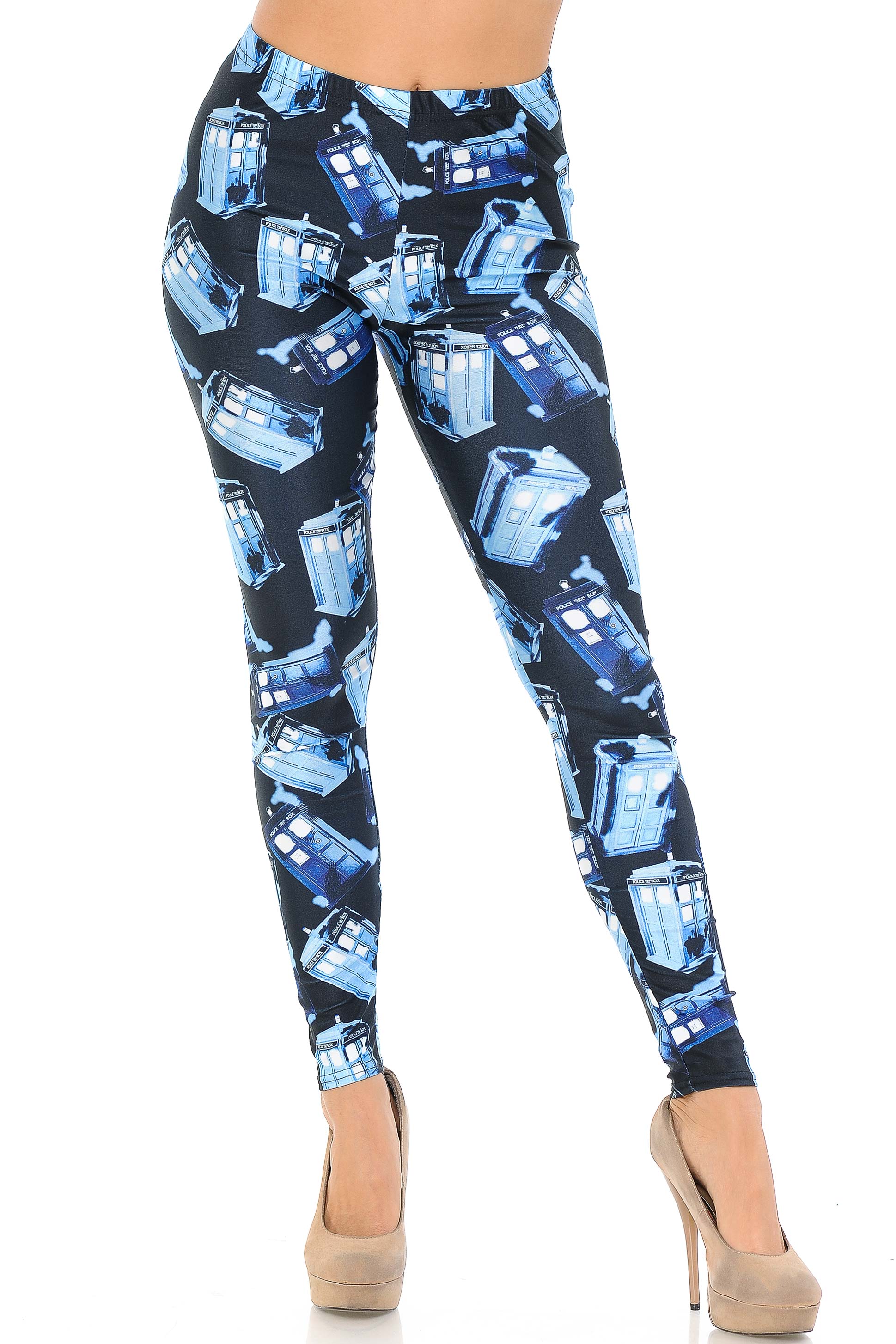 Premium Graphic British Police Call Box Leggings