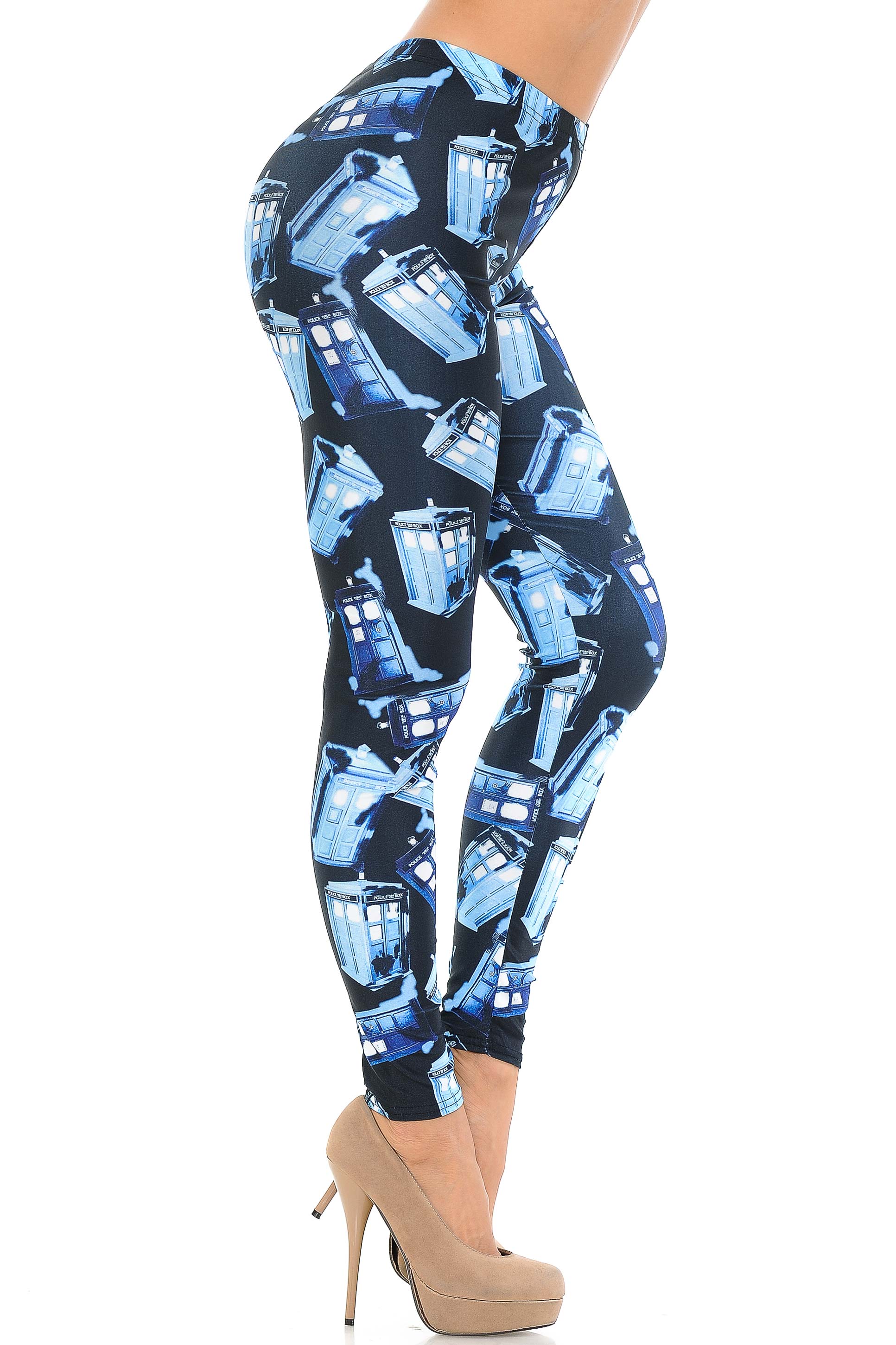 Premium Graphic British Police Call Box Leggings