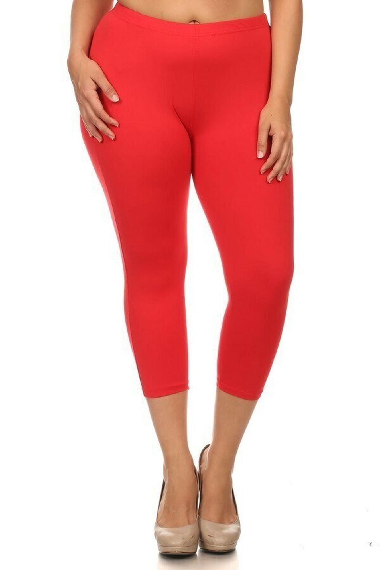 Buttery Smooth Solid Basic Extra Plus Size Capris - 3X-5X - New Mix