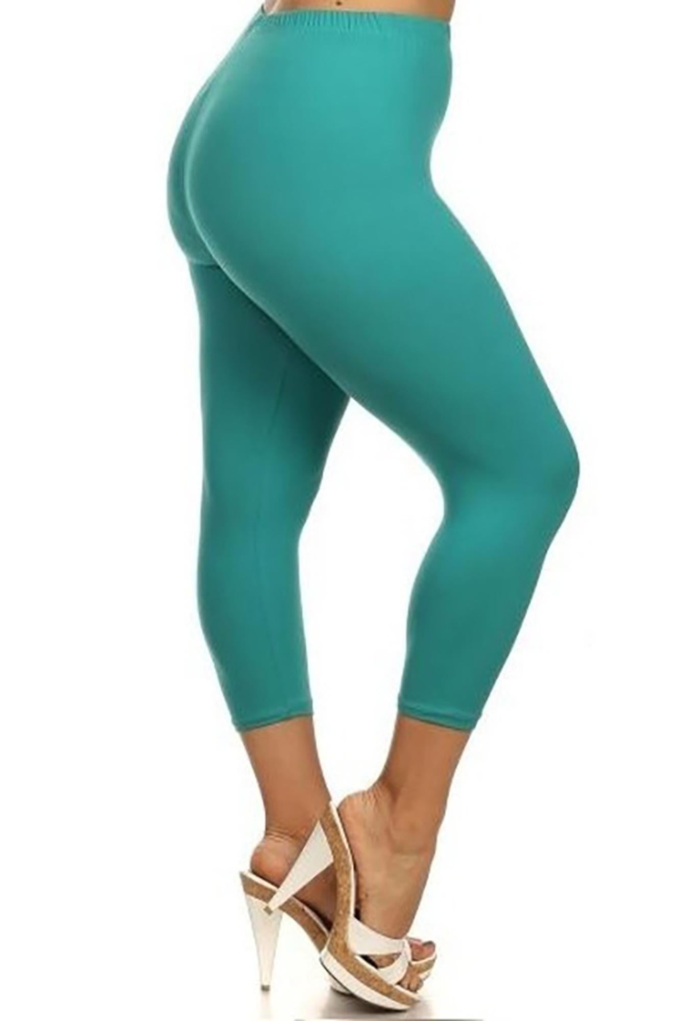 Buttery Smooth Solid Basic Extra Plus Size Capris - 3X-5X - New Mix