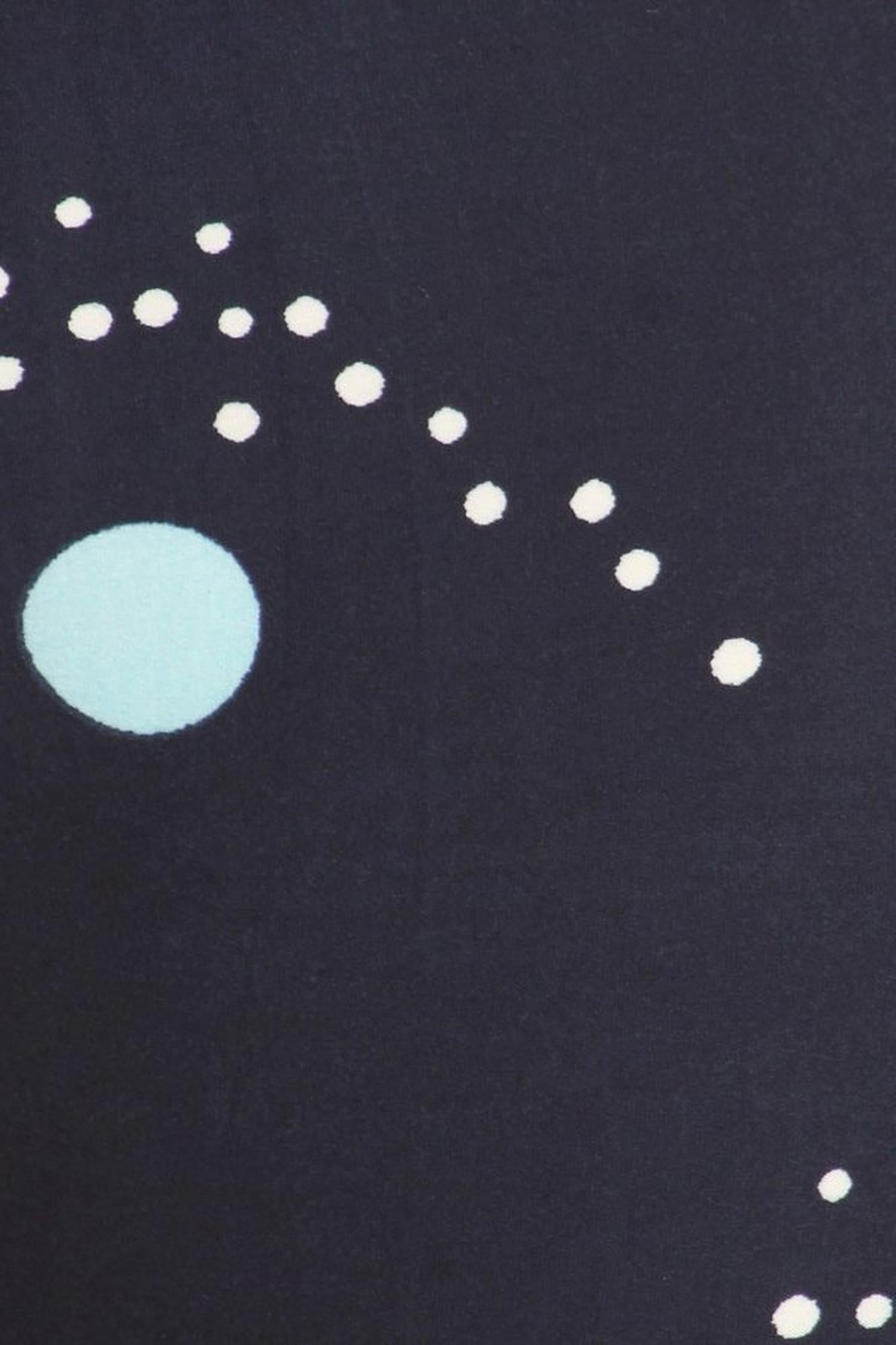 Buttery Soft Outer Space Plus Size Leggings - 3X-5X (One Size Plus,Navy)