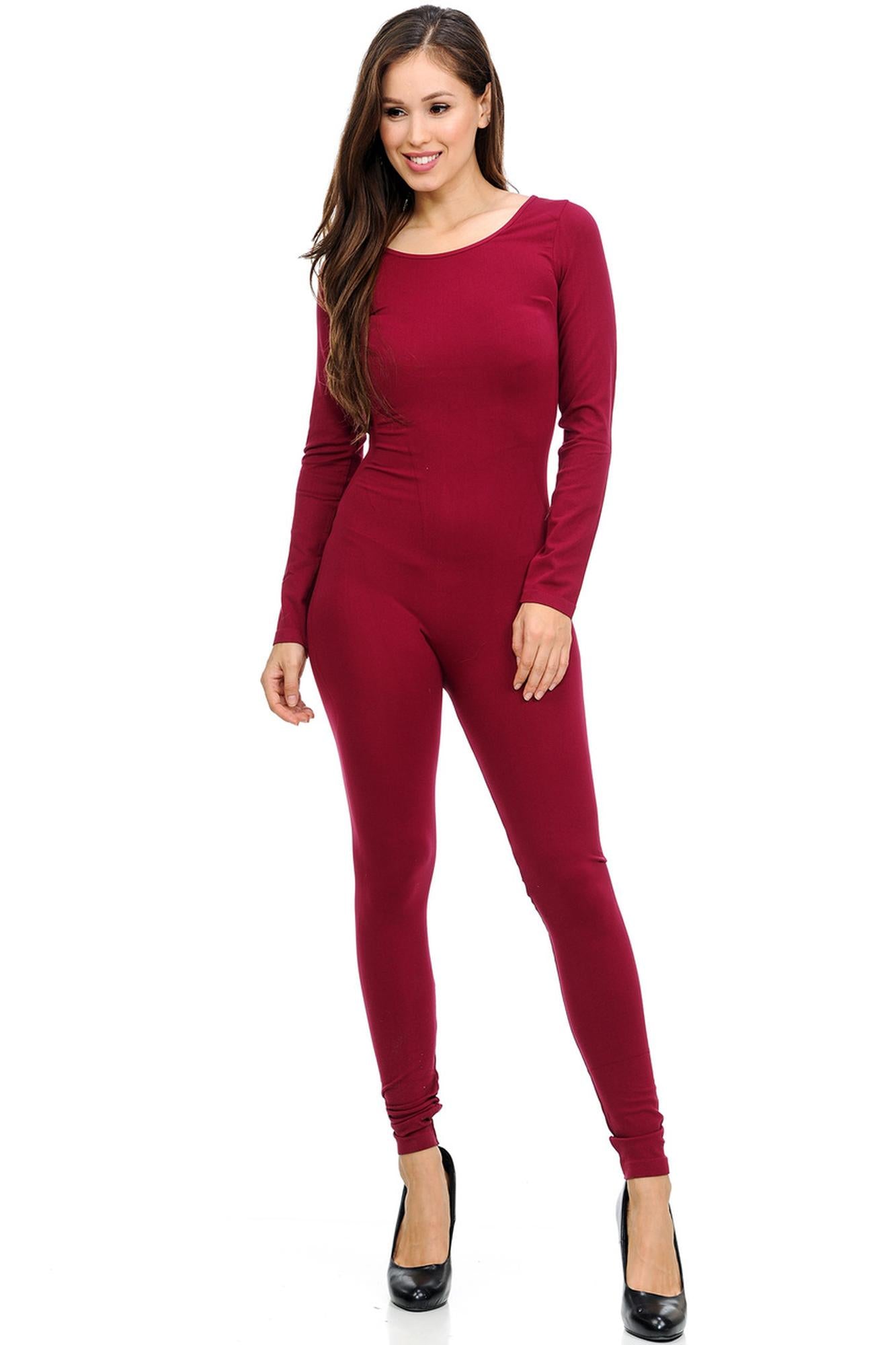 Basic Full Nylon Spandex Jumpsuit