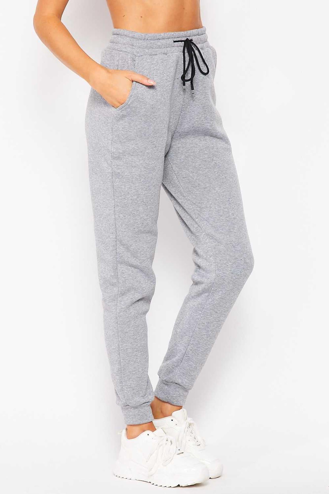 Scuba Solid Fur Lined Jogger with Drawstring