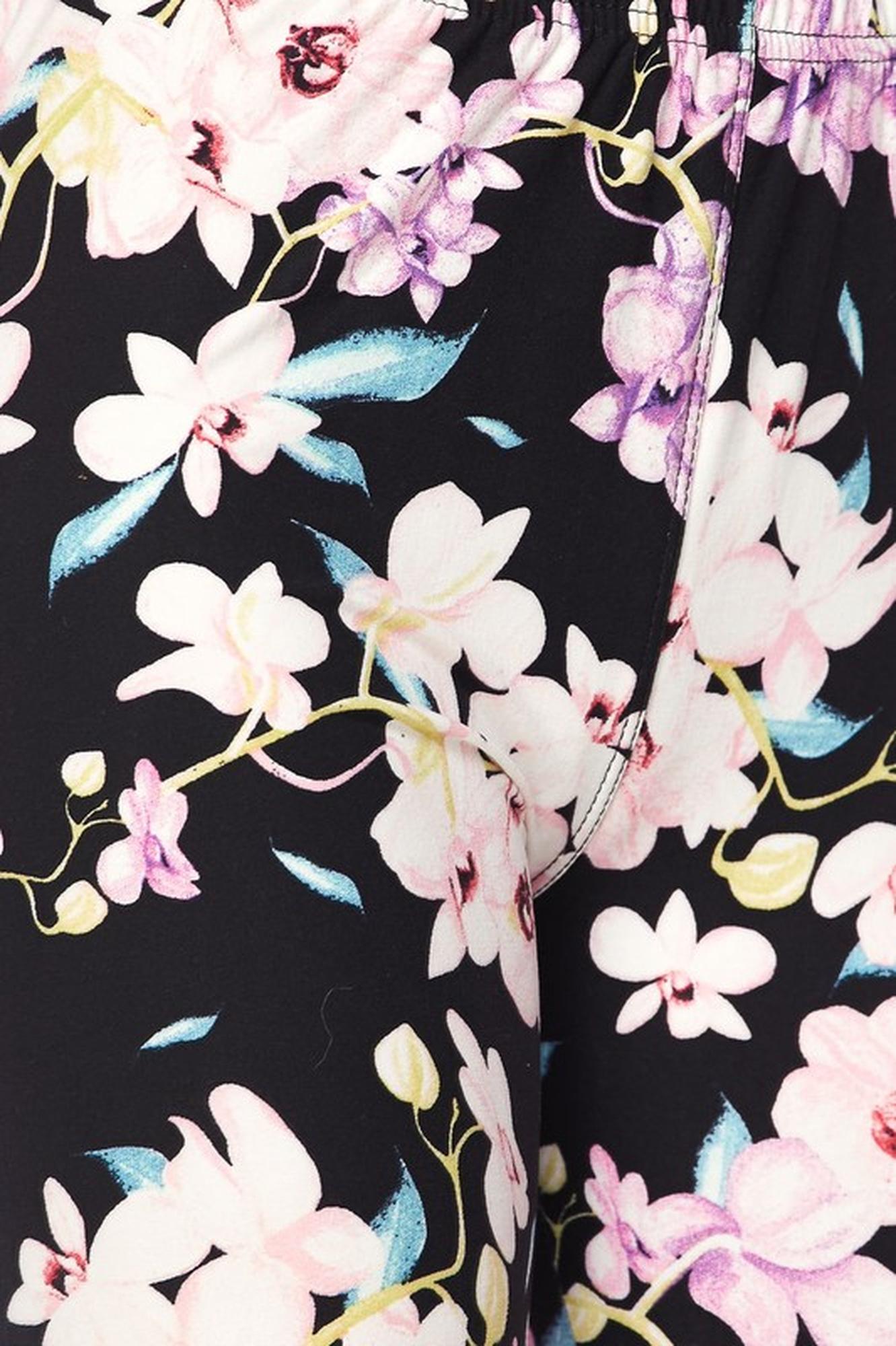 Buttery Smooth Pretty in Pink Floral Leggings (One Size Regular,Pink)