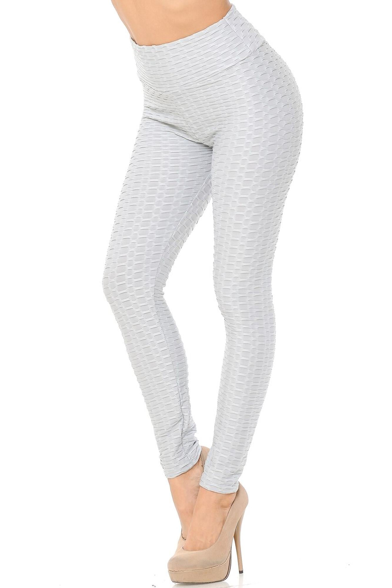 Scrunch Butt Textured High Waisted Leggings