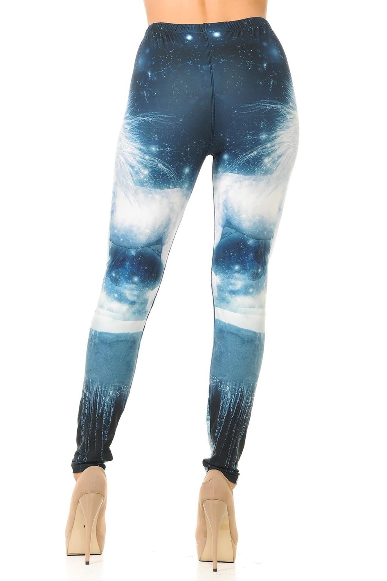 Creamy Soft Epic Unicorn Leggings (One Size Regular,Blue)
