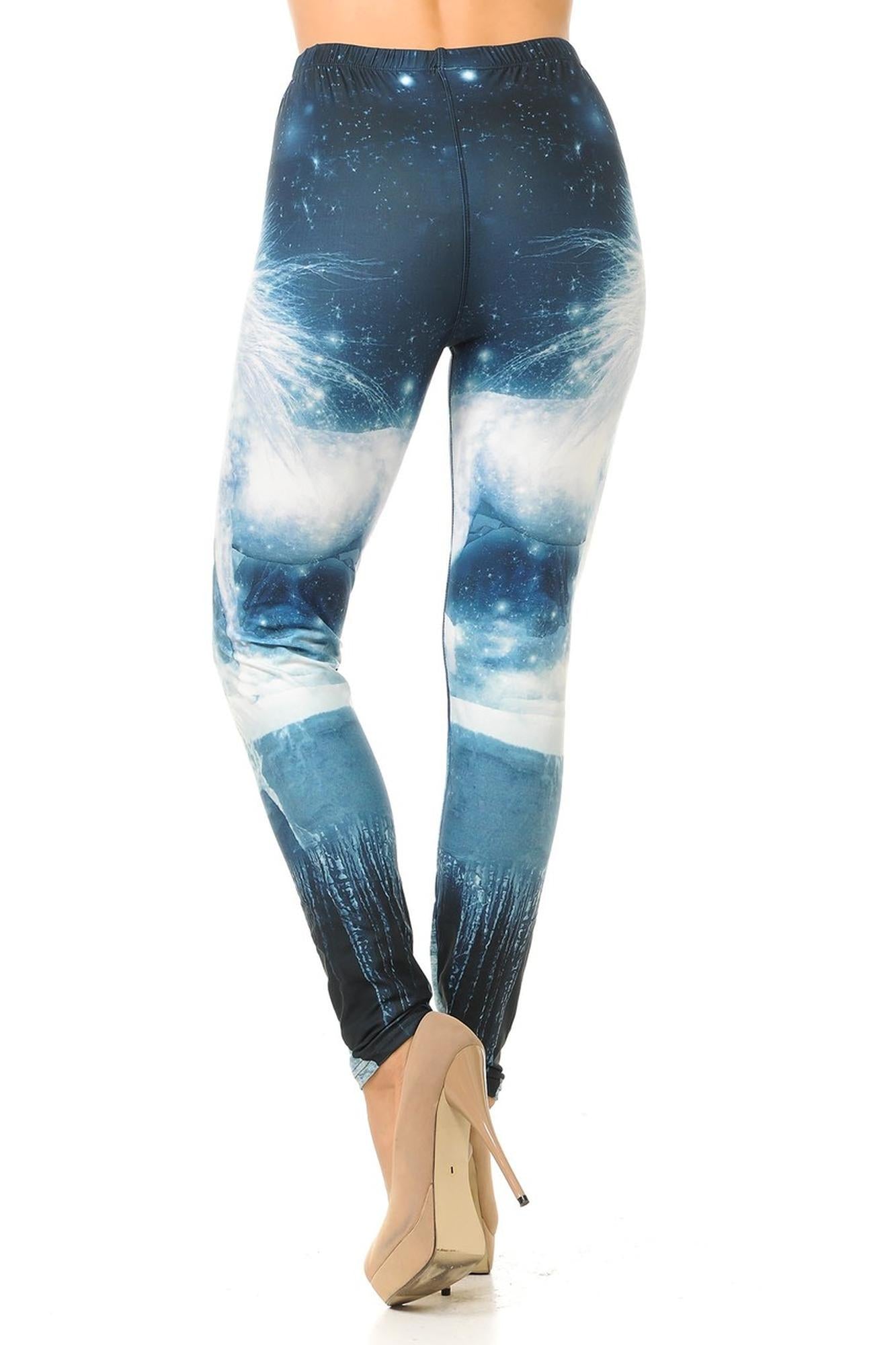 Creamy Soft Epic Unicorn Leggings (One Size Regular,Blue)