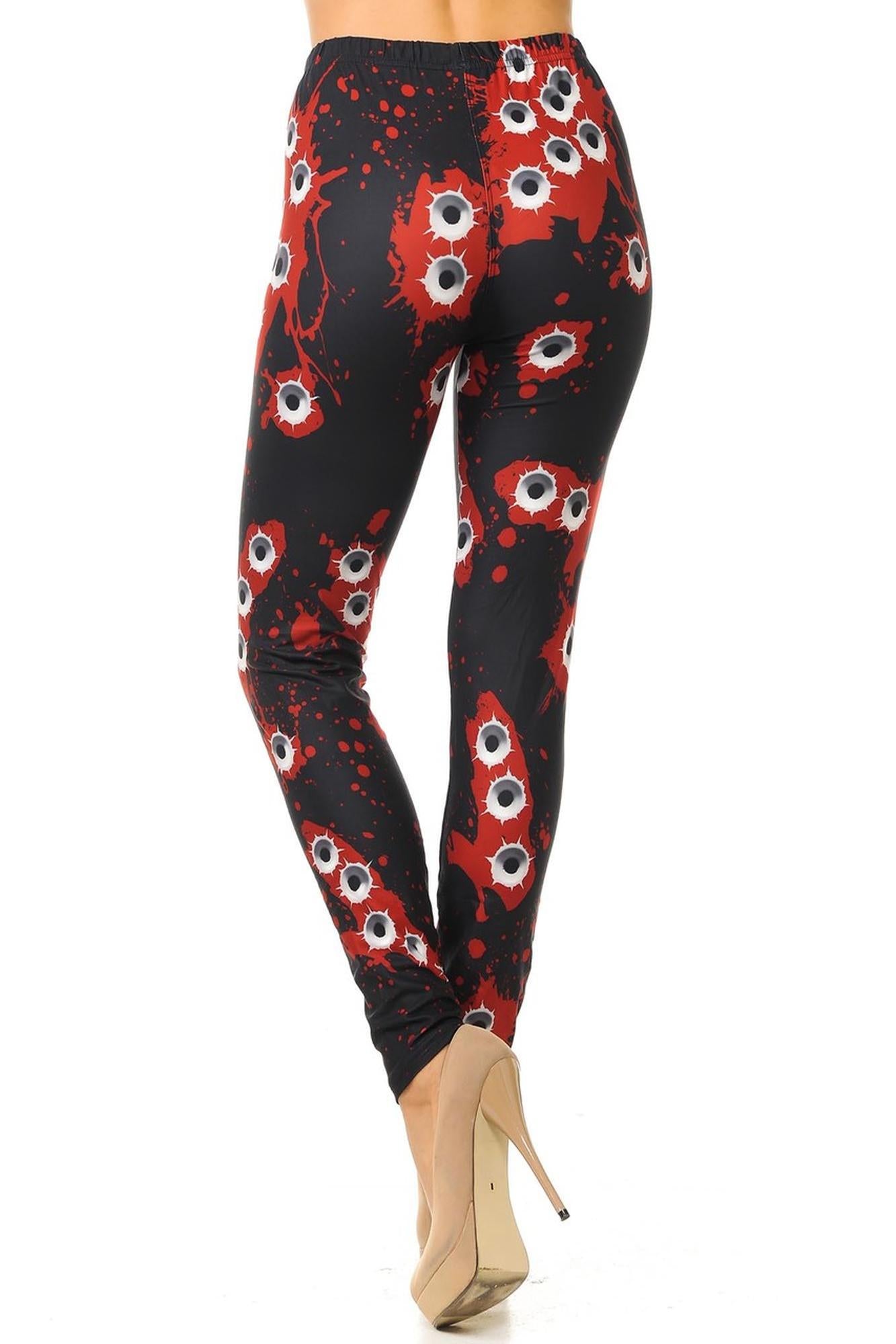 Creamy Soft Drive By Shooting Leggings (One Size Regular,Red)