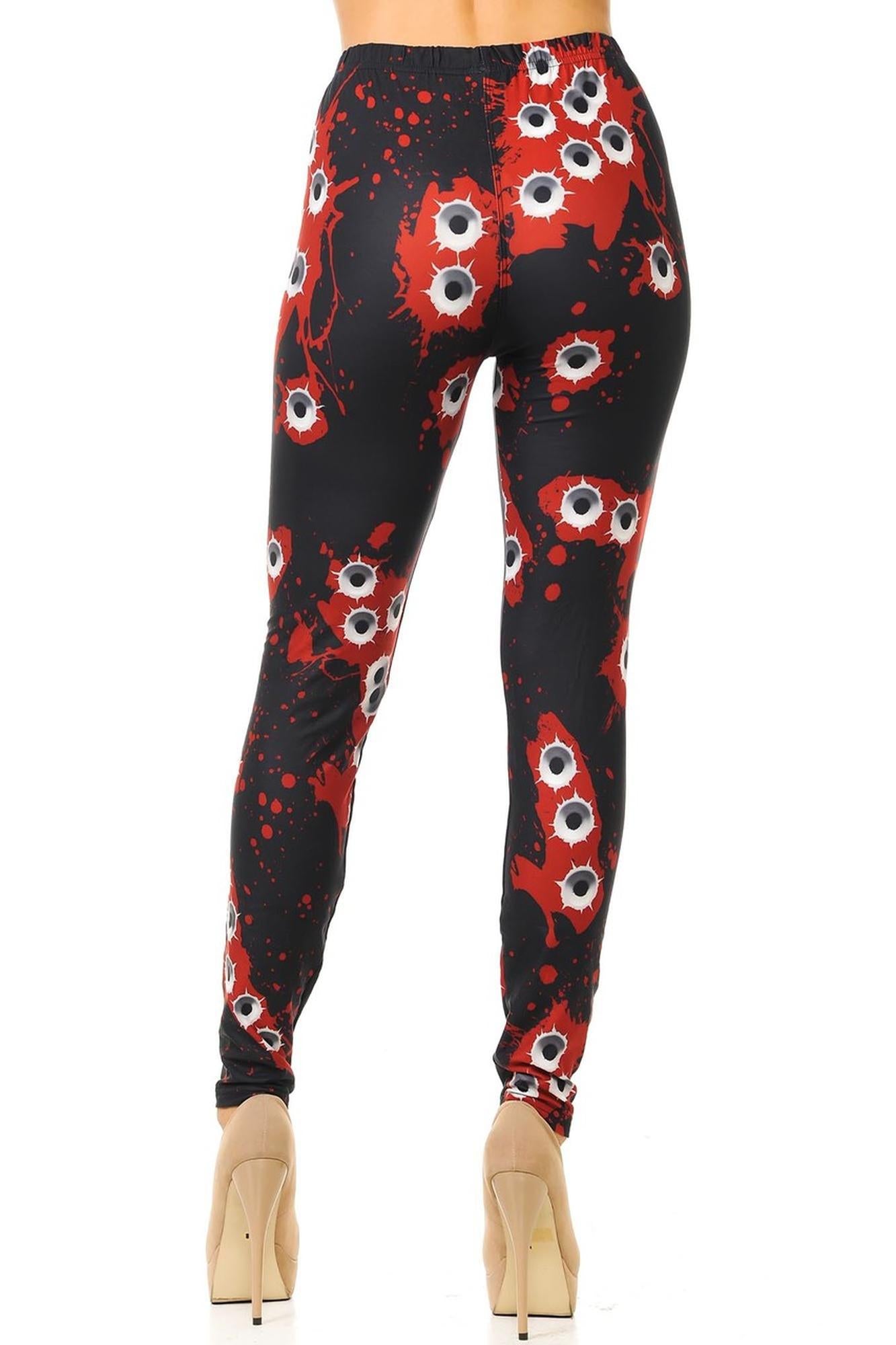 Creamy Soft Drive By Shooting Leggings (One Size Regular,Red)