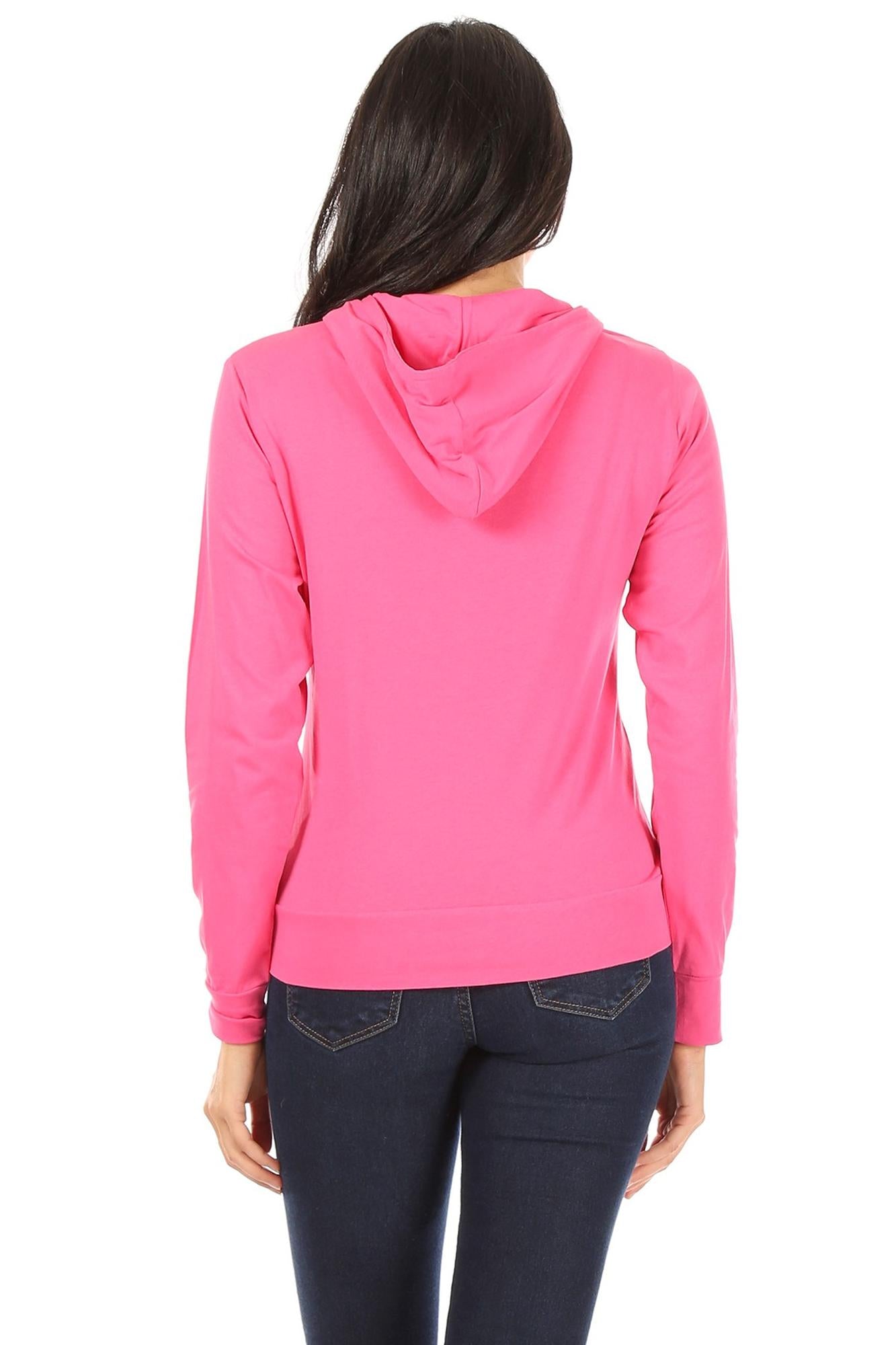 Solid Basic Cotton Pullover Hoodie