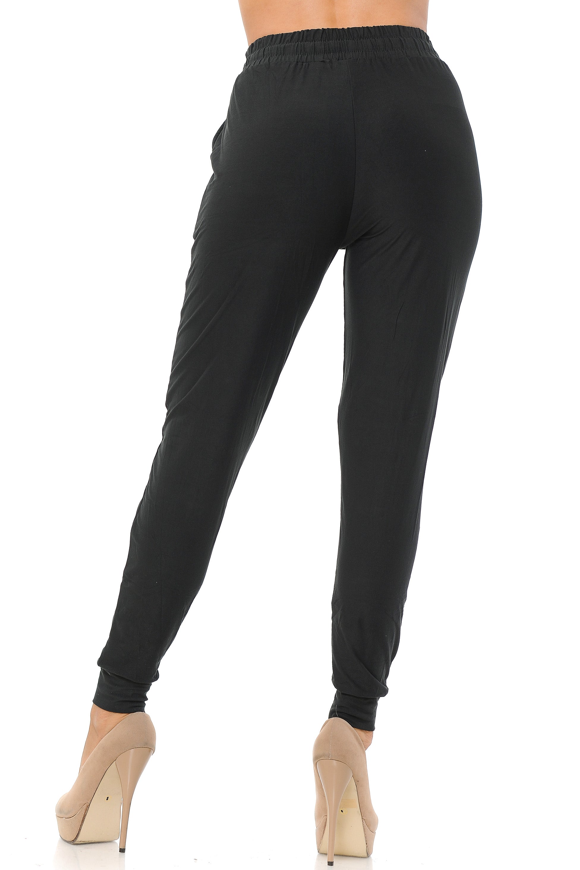 Buttery Smooth Solid Basic Black Women's Joggers - EEVEE