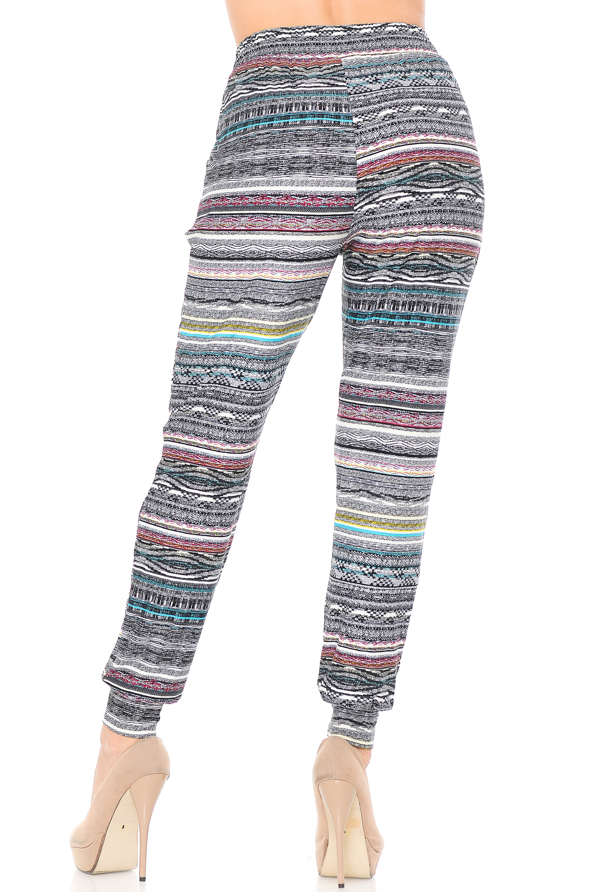 Brushed Tribal Cascade Joggers