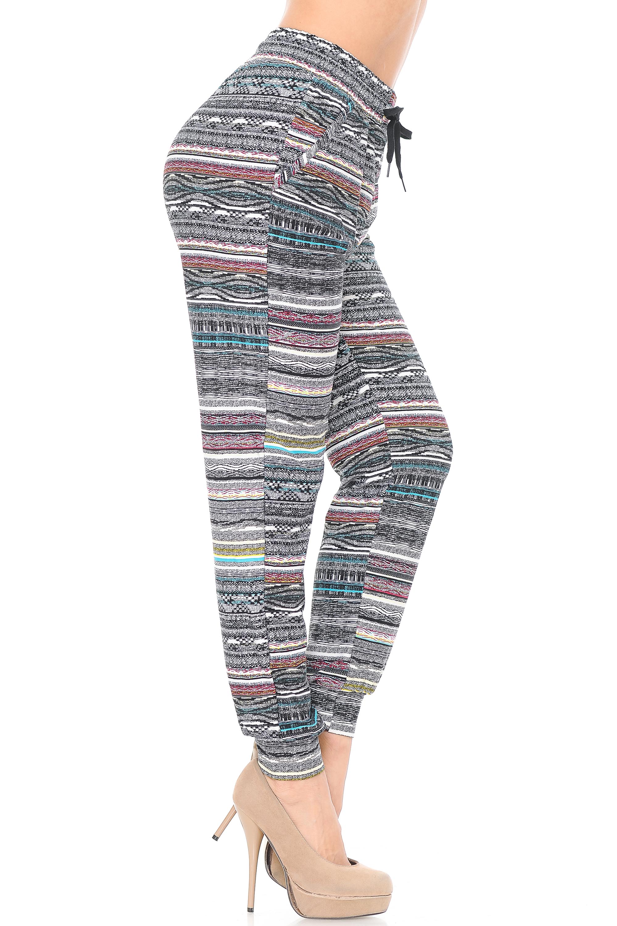 Brushed Tribal Cascade Joggers