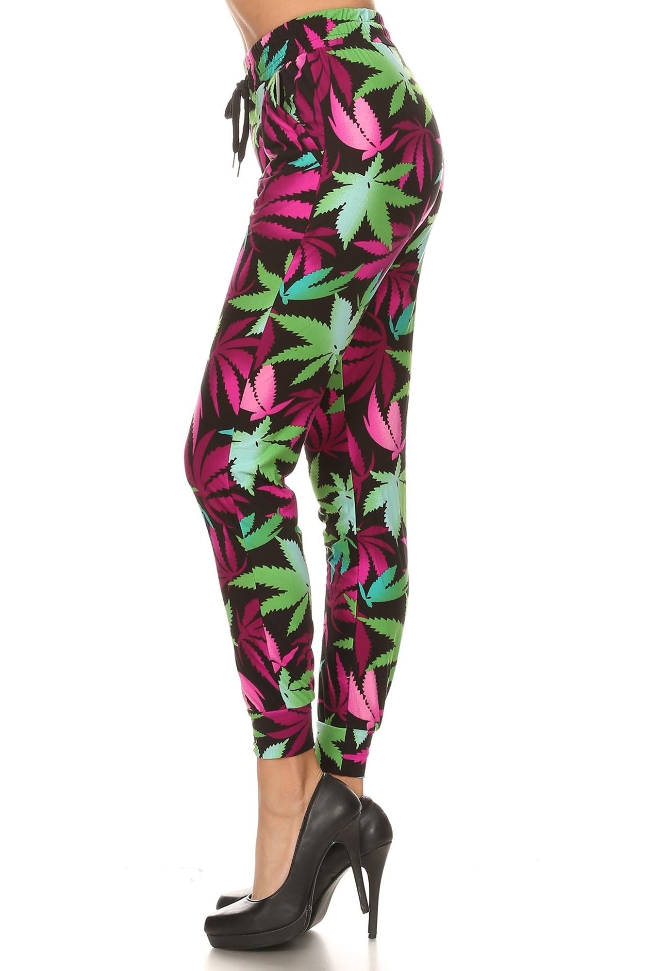 Buttery Smooth Fuchsia Marijuana Joggers