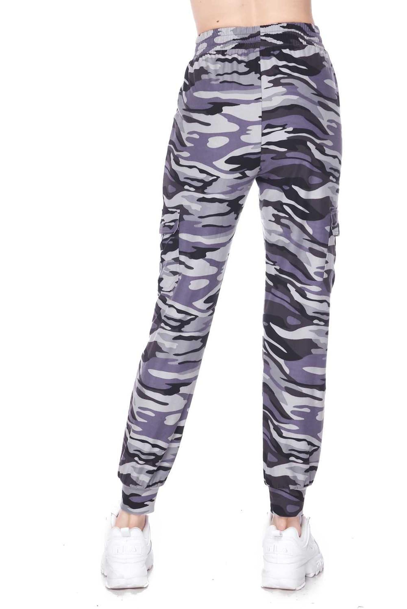 Brushed Charcoal Camouflage Cargo Joggers - New Mix