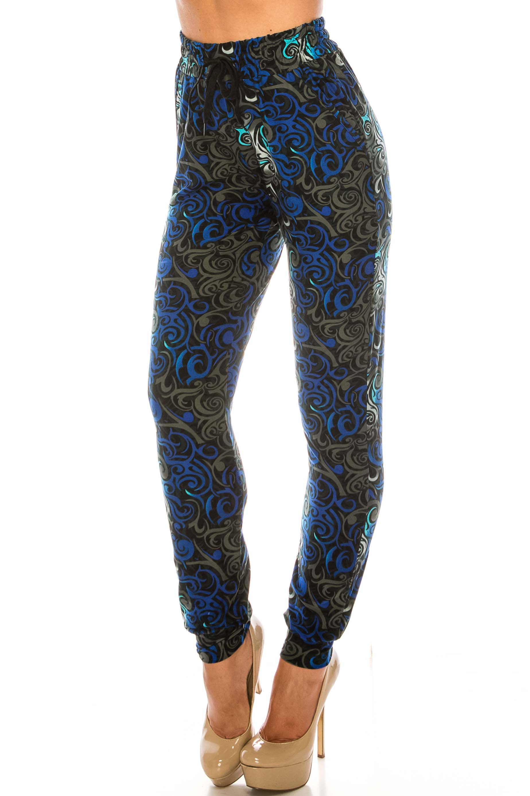 Buttery Smooth Blue Hypnotic Swirl Joggers