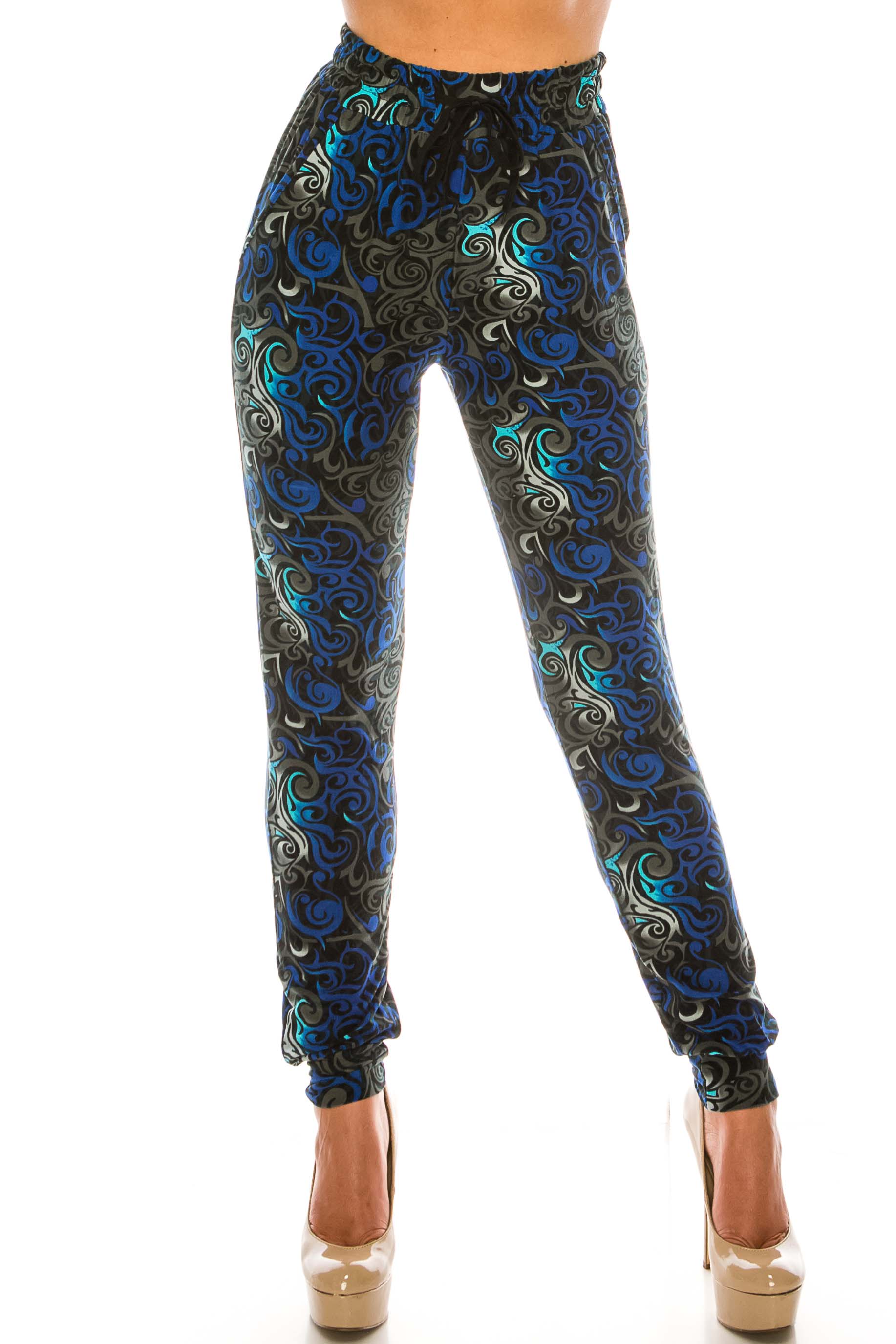 Buttery Smooth Blue Hypnotic Swirl Joggers