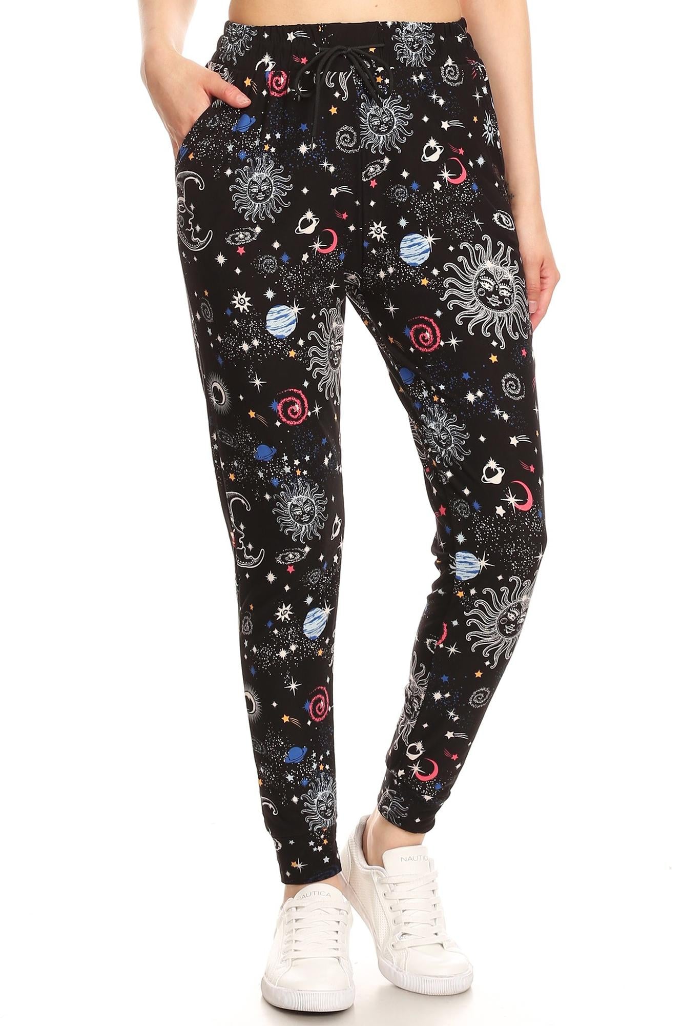 Brushed Astrological Galaxy Plus Size Joggers