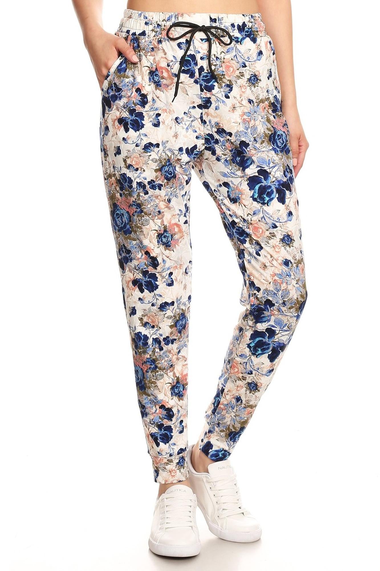 Brushed Picasso Floral Plus Size Joggers