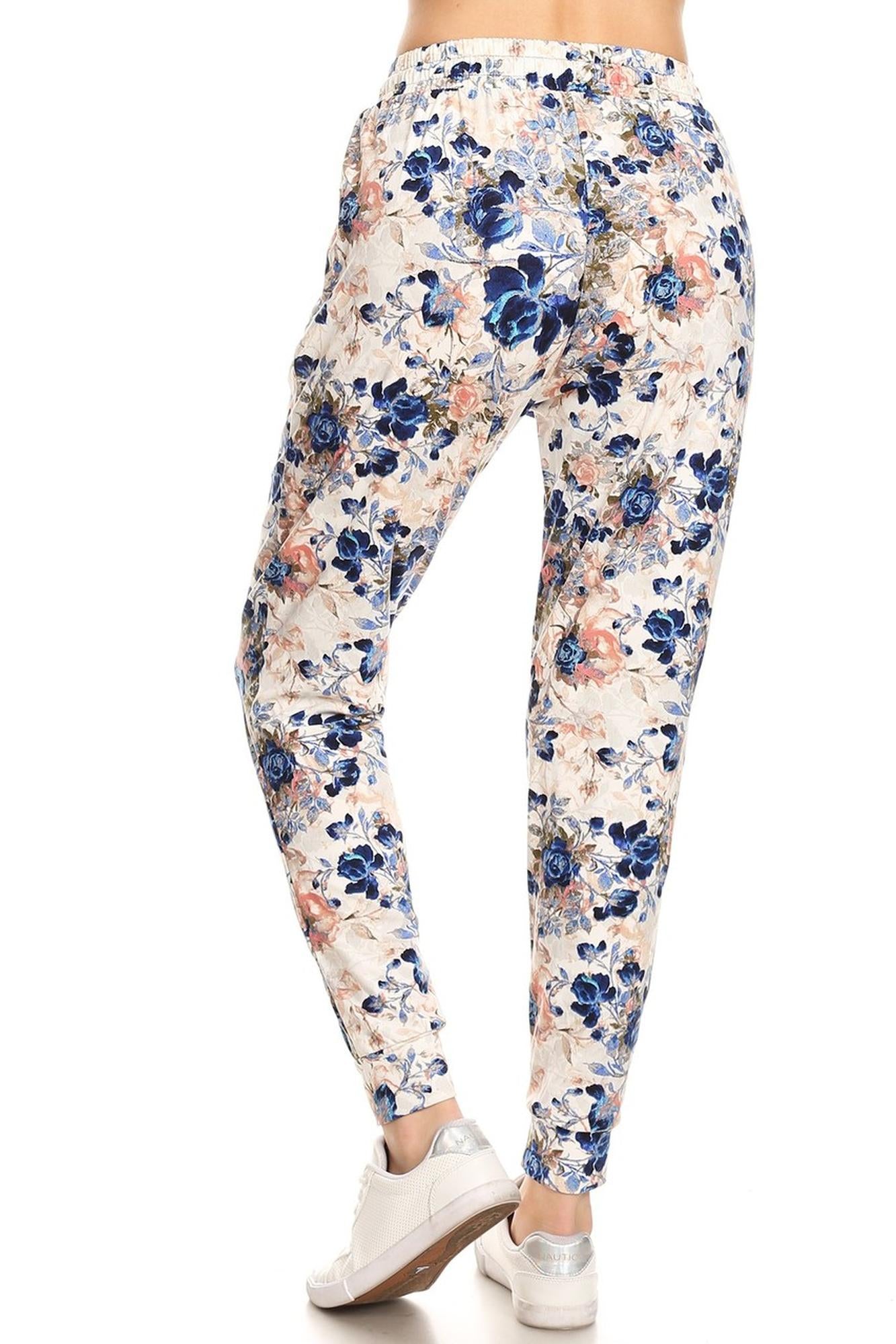 Brushed Picasso Floral Plus Size Joggers