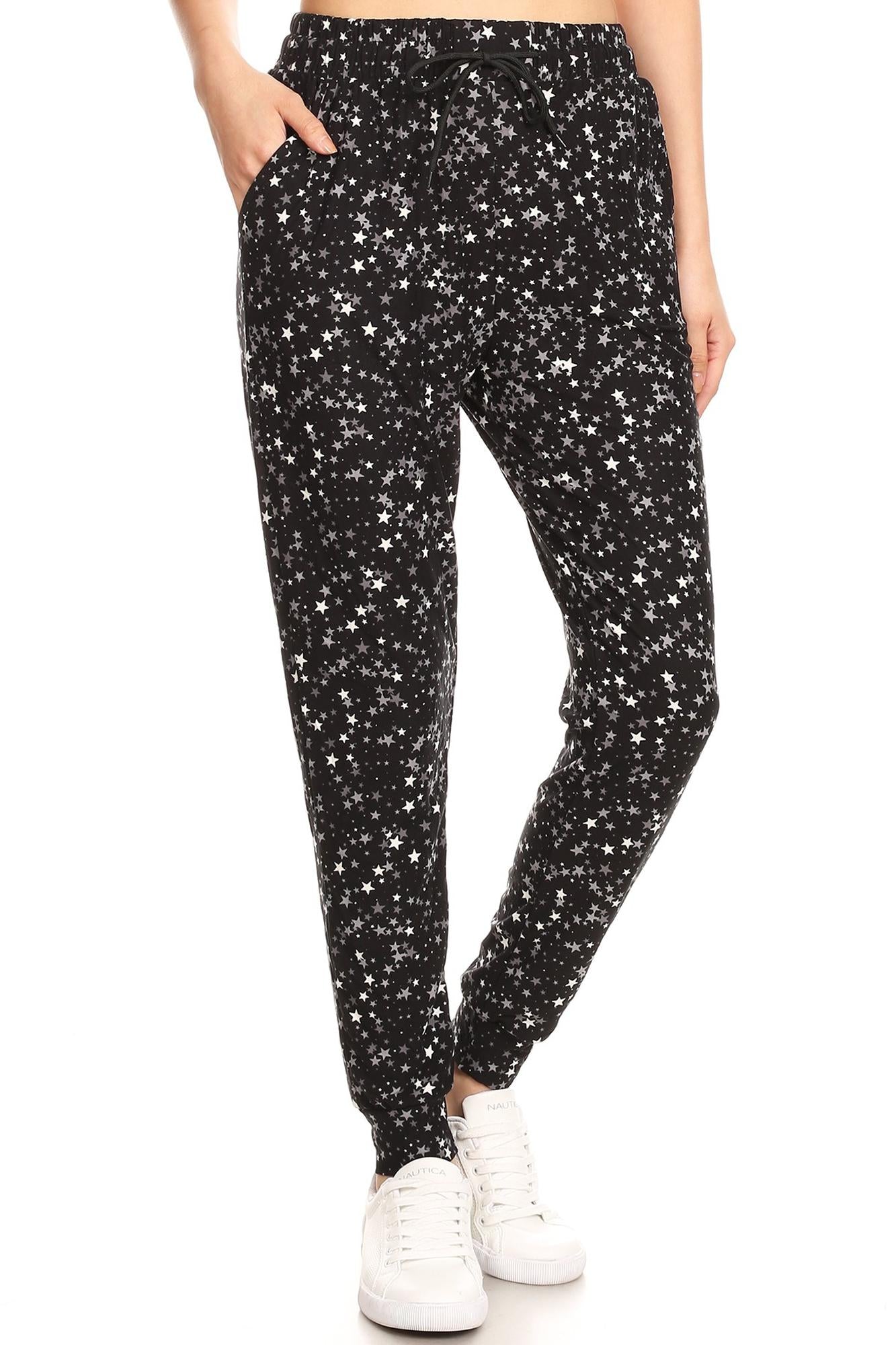 Brushed Mini Star Plus Size Joggers
