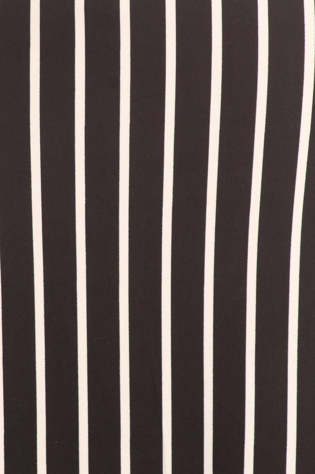 Buttery Soft Black Pinstripe Maxi Skirt (One Size Regular,Black)