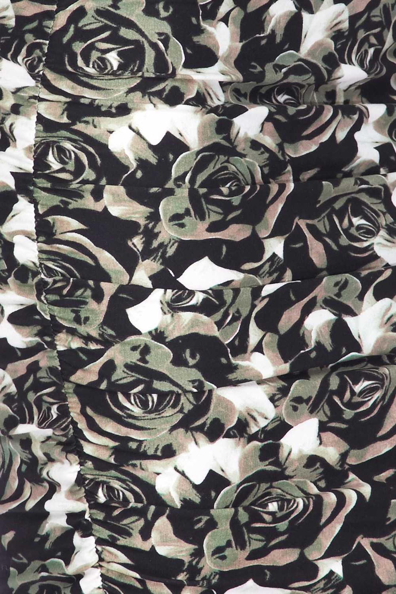 Buttery Smooth Olive Rose Pencil Skirt