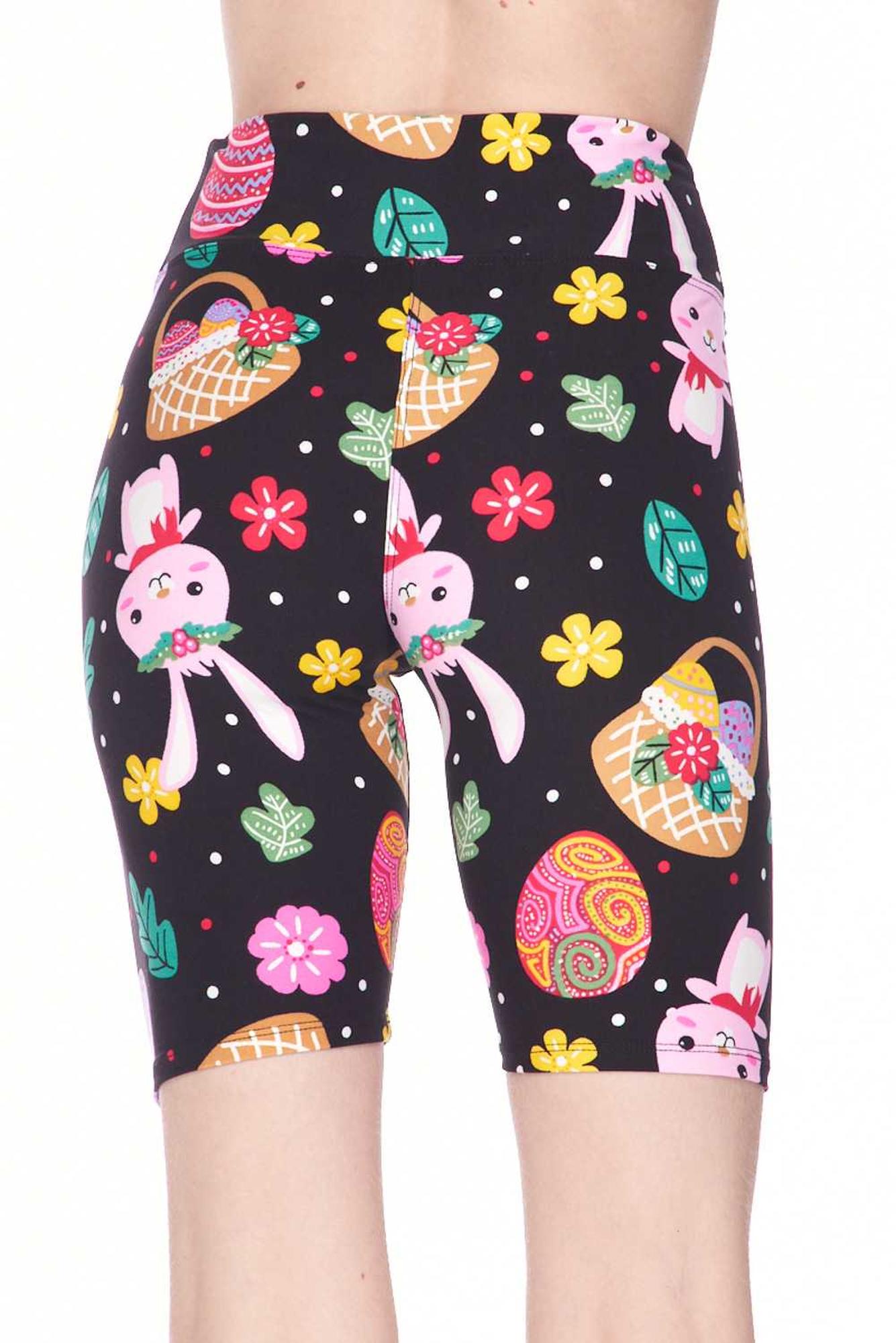 Buttery Soft Cute Bunnies and Easter Egg Shorts - 3 Inch (One Size Regular,Multi Color Bold)