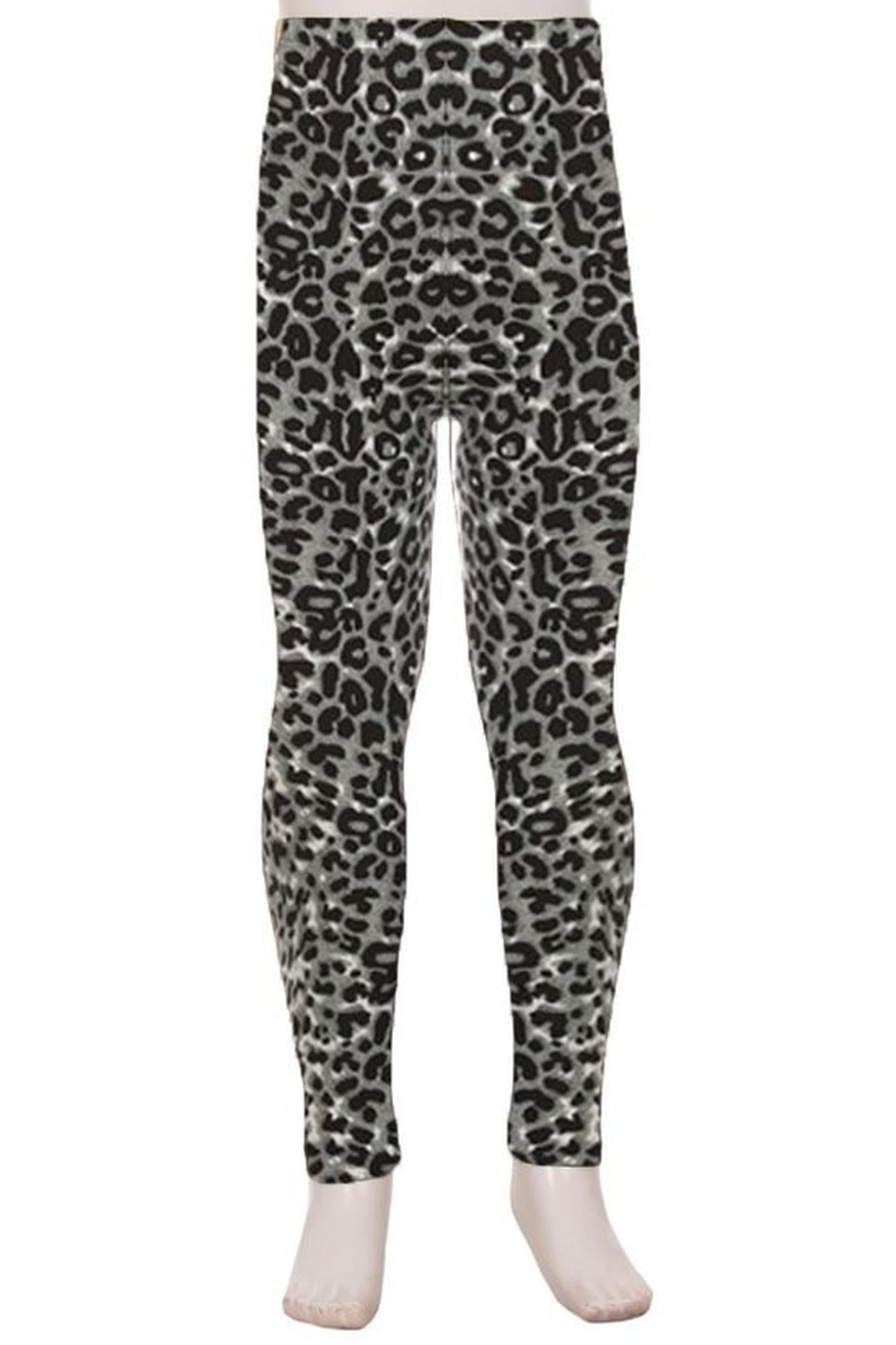 Buttery Smooth Snow Leopard Kids Leggings
