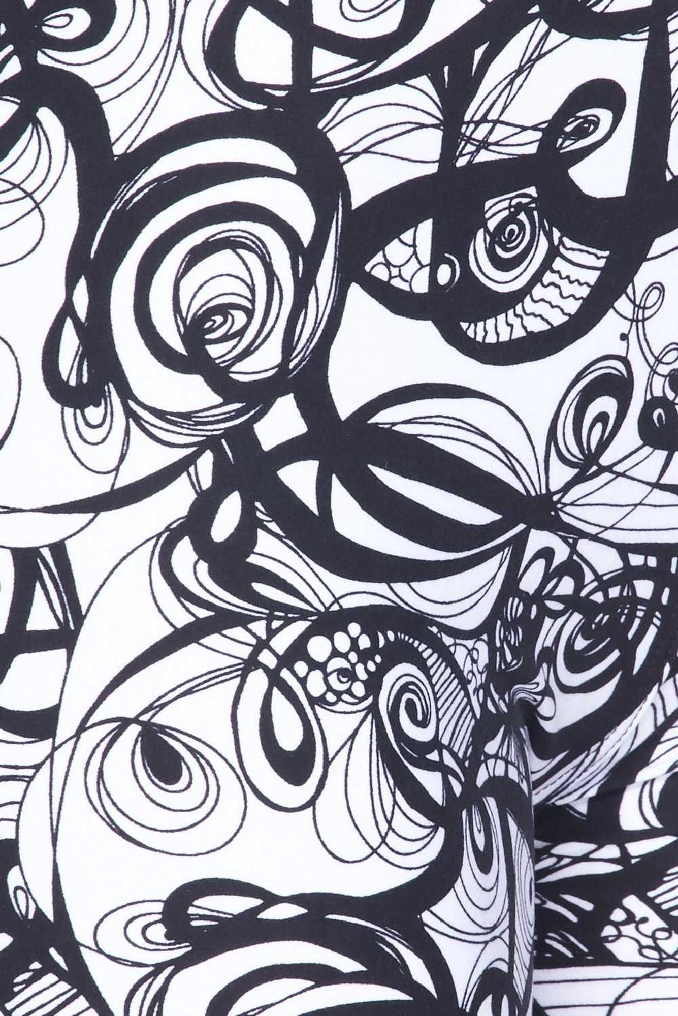 Brushed Elegant Abstract Swirly Kids Leggings