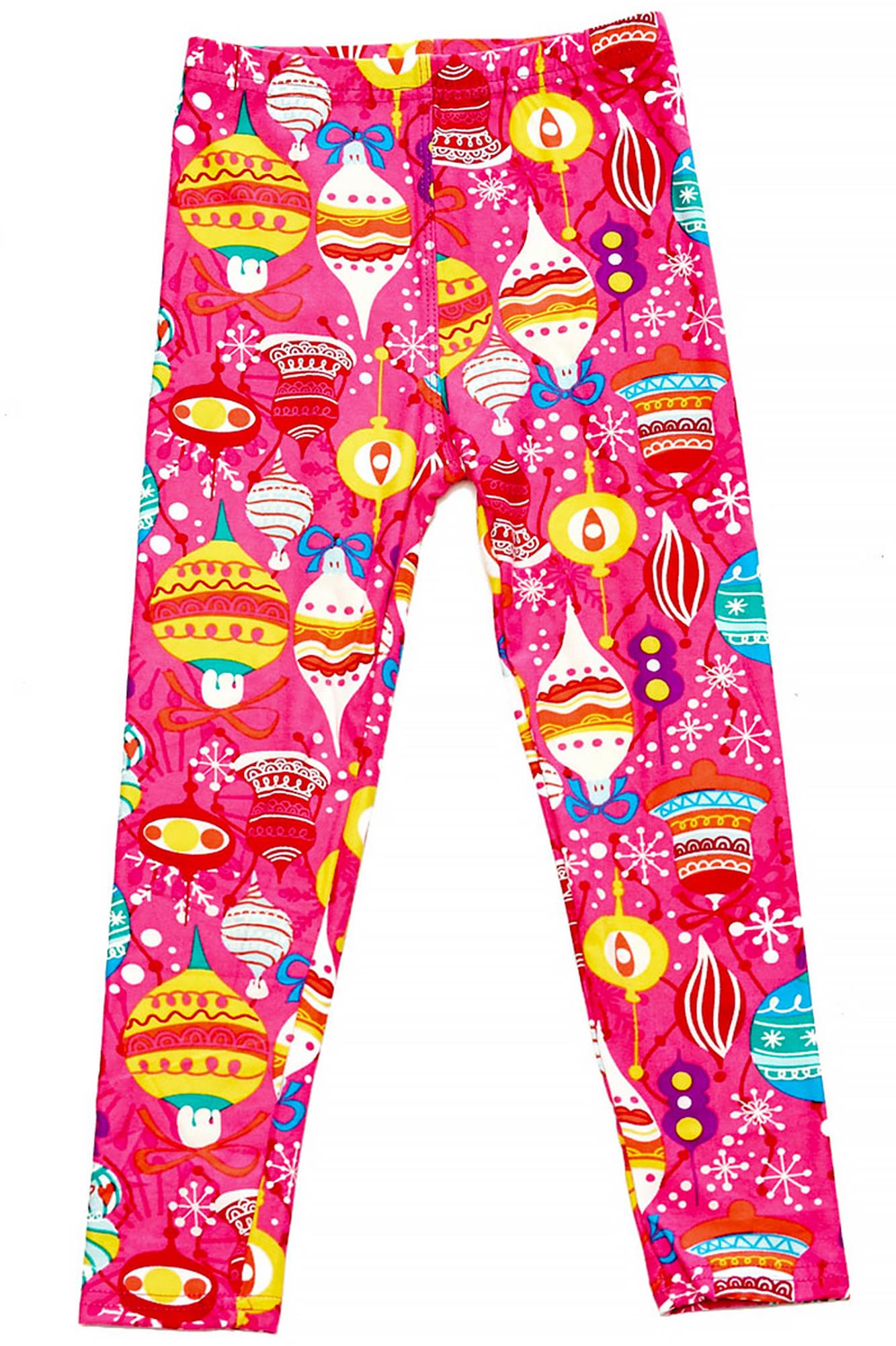 Brushed Pink Christmas Kids Leggings