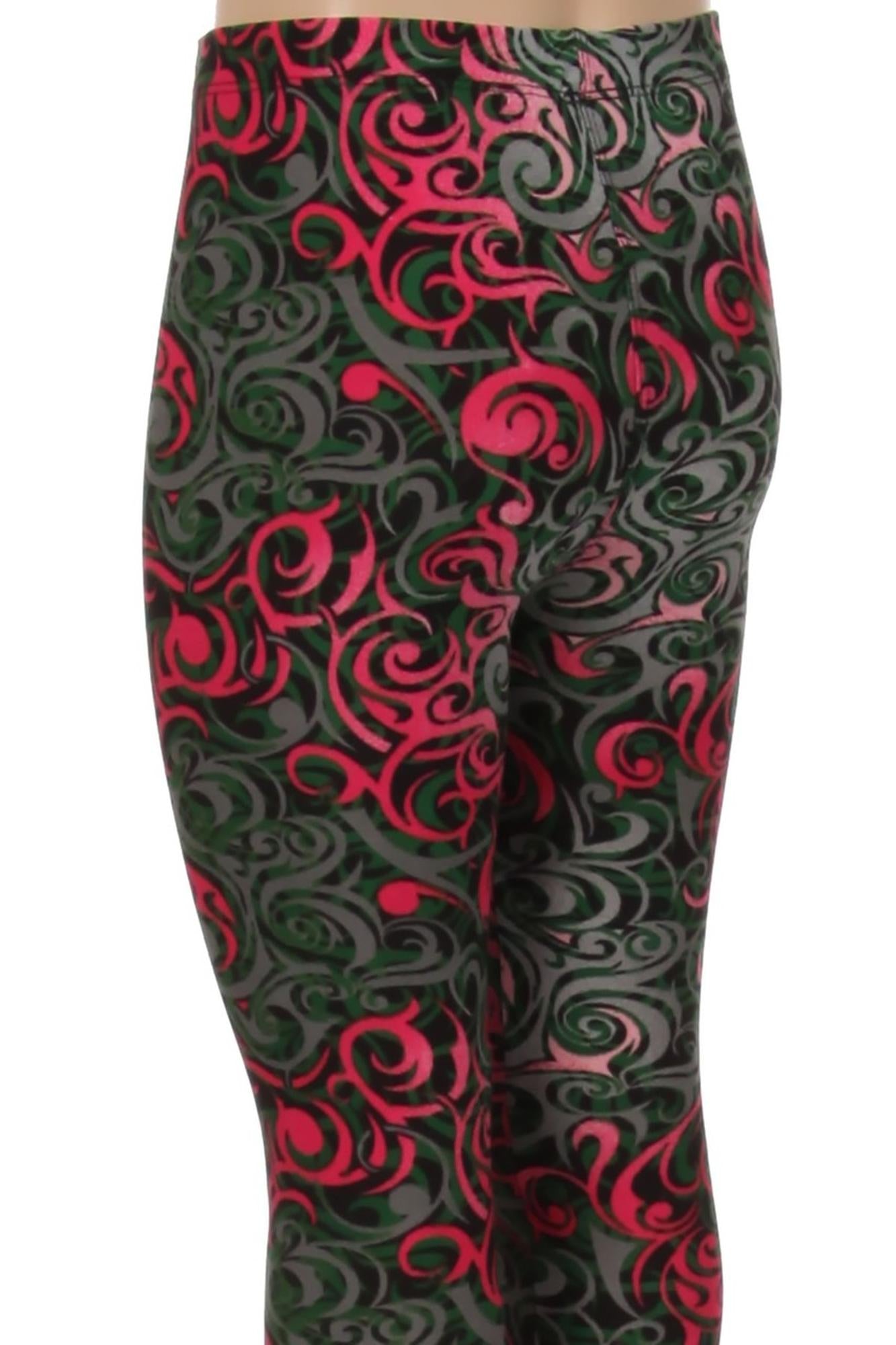 Buttery Smooth Fuchsia Hypnotic Swirl Kids Leggings