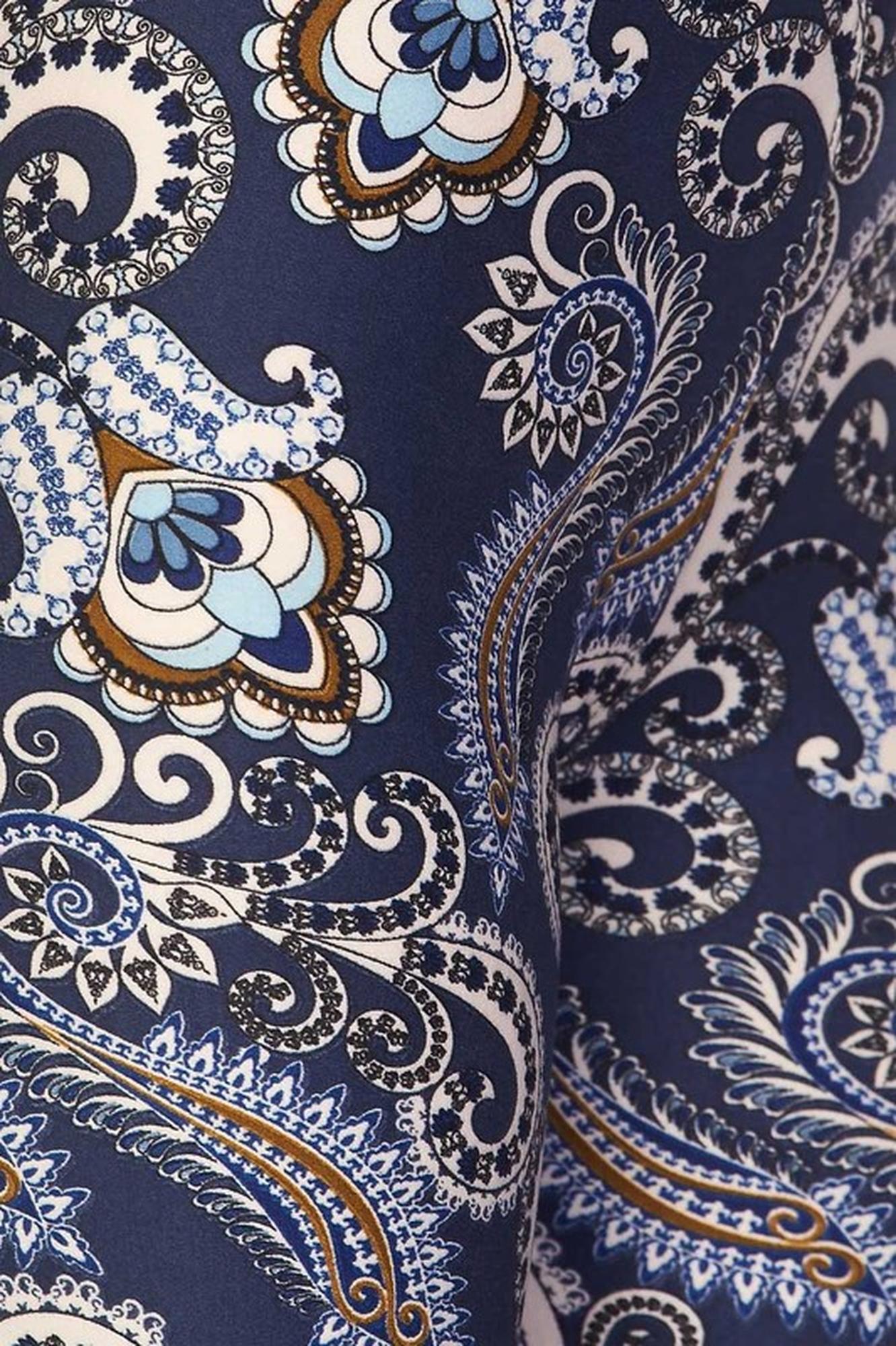 Buttery Smooth Navy Paisley Kids Leggings