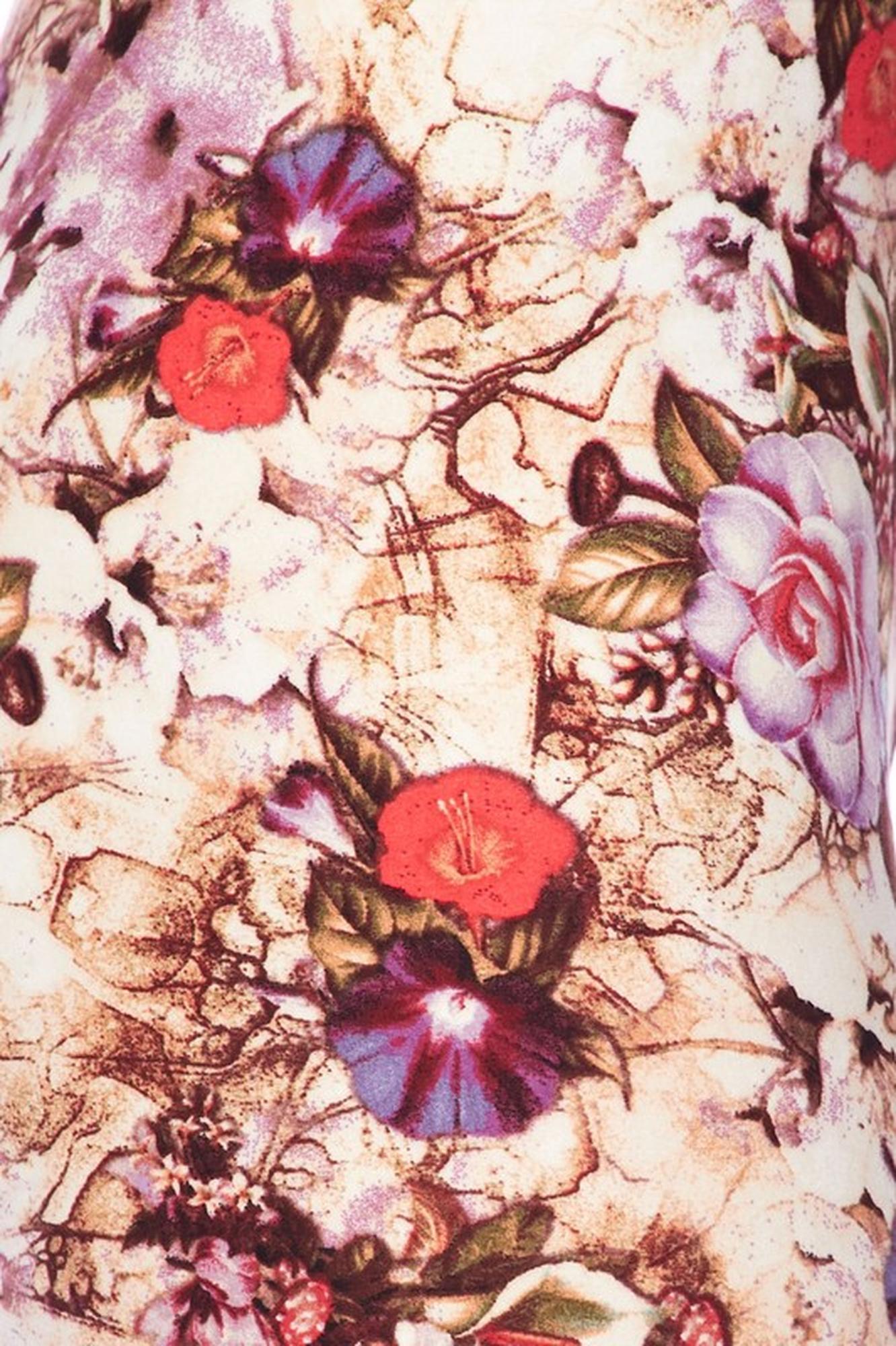 Buttery Smooth Ginger Summer Floral Kids Leggings