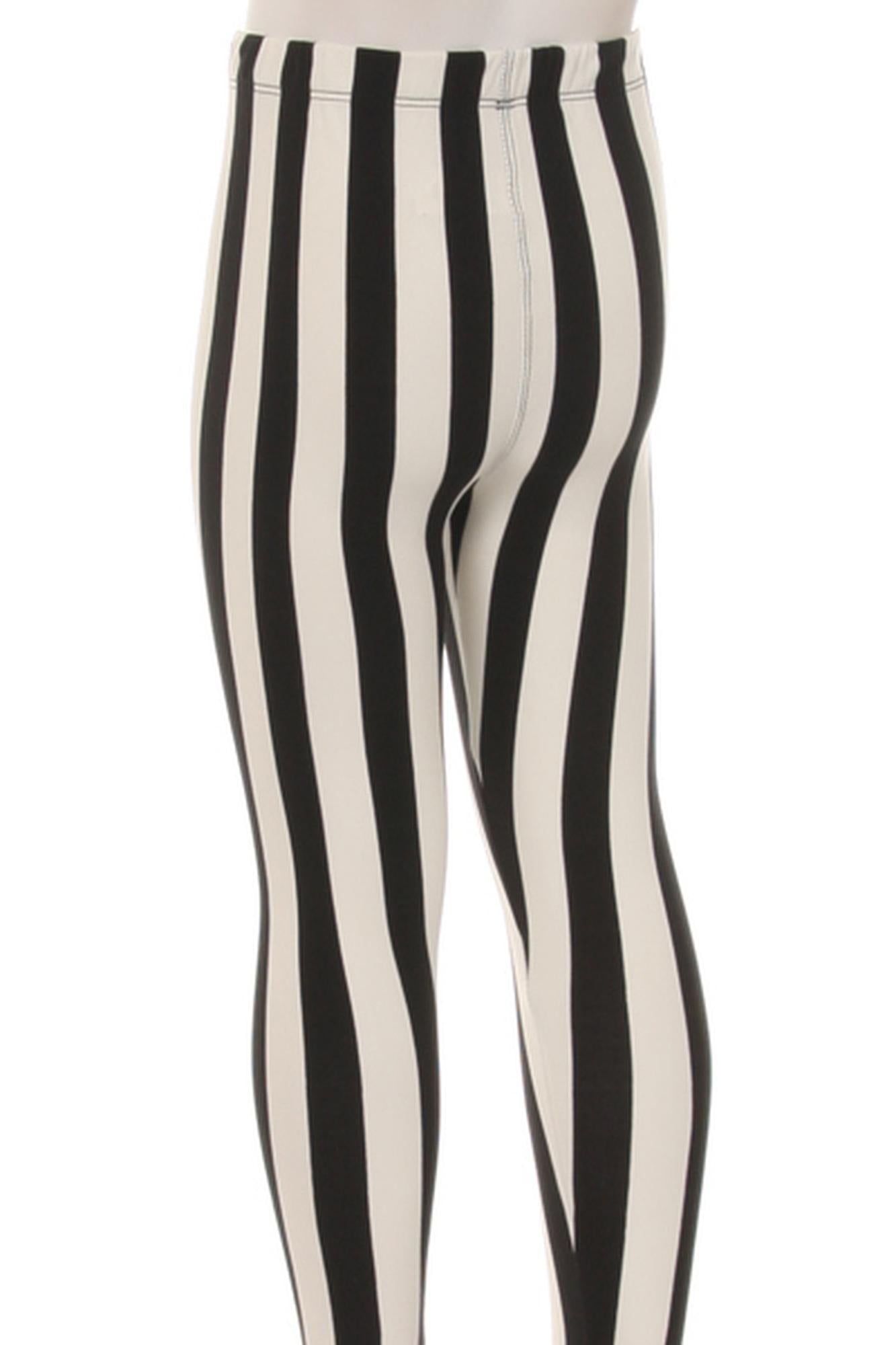 Vertical Wide Stripe Kids Leggings