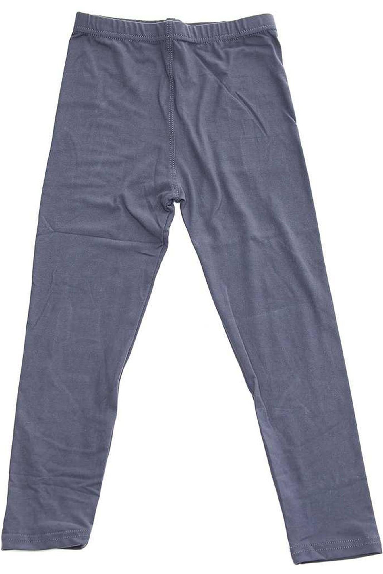 Brushed Solid Basic Kids Leggings