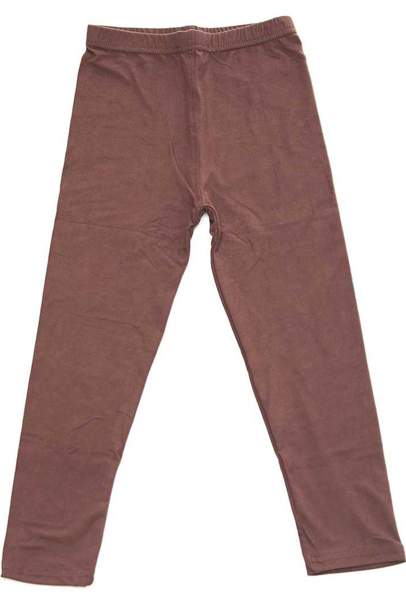 Brushed Solid Basic Kids Leggings