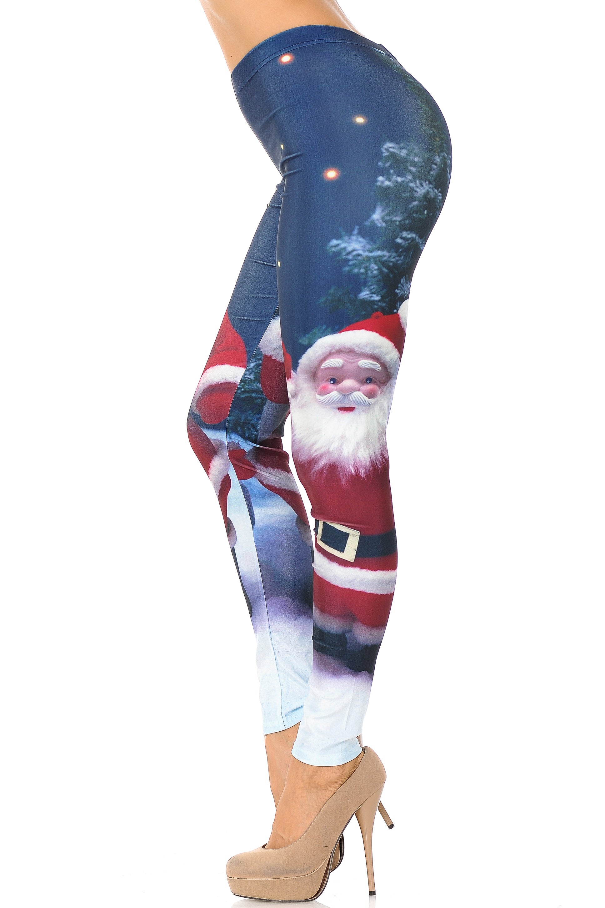 Jolly Santa Claus Leggings - Plus Size