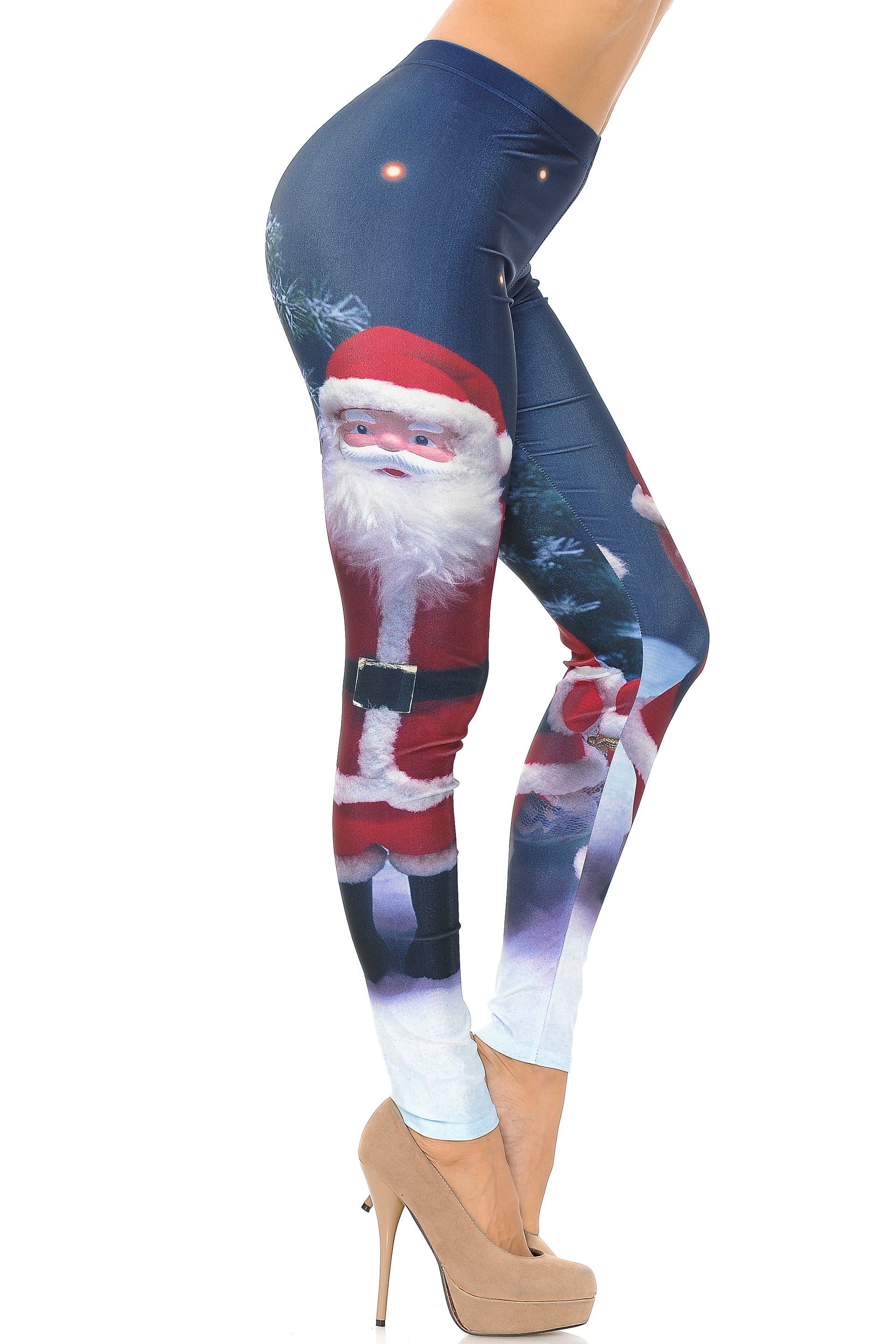 Jolly Santa Claus Leggings - Plus Size