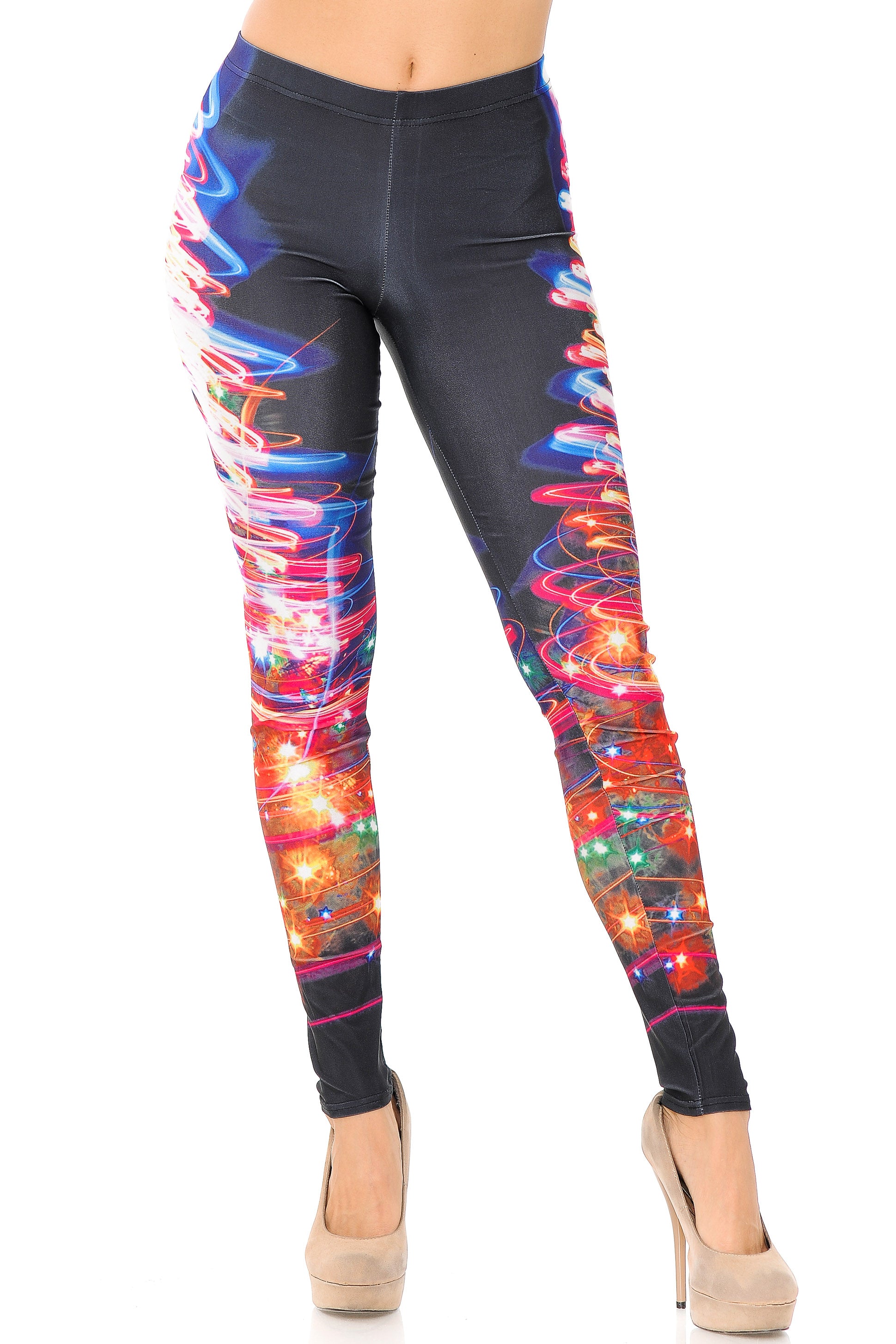 Electric Christmas Tree Leggings | Plus Size