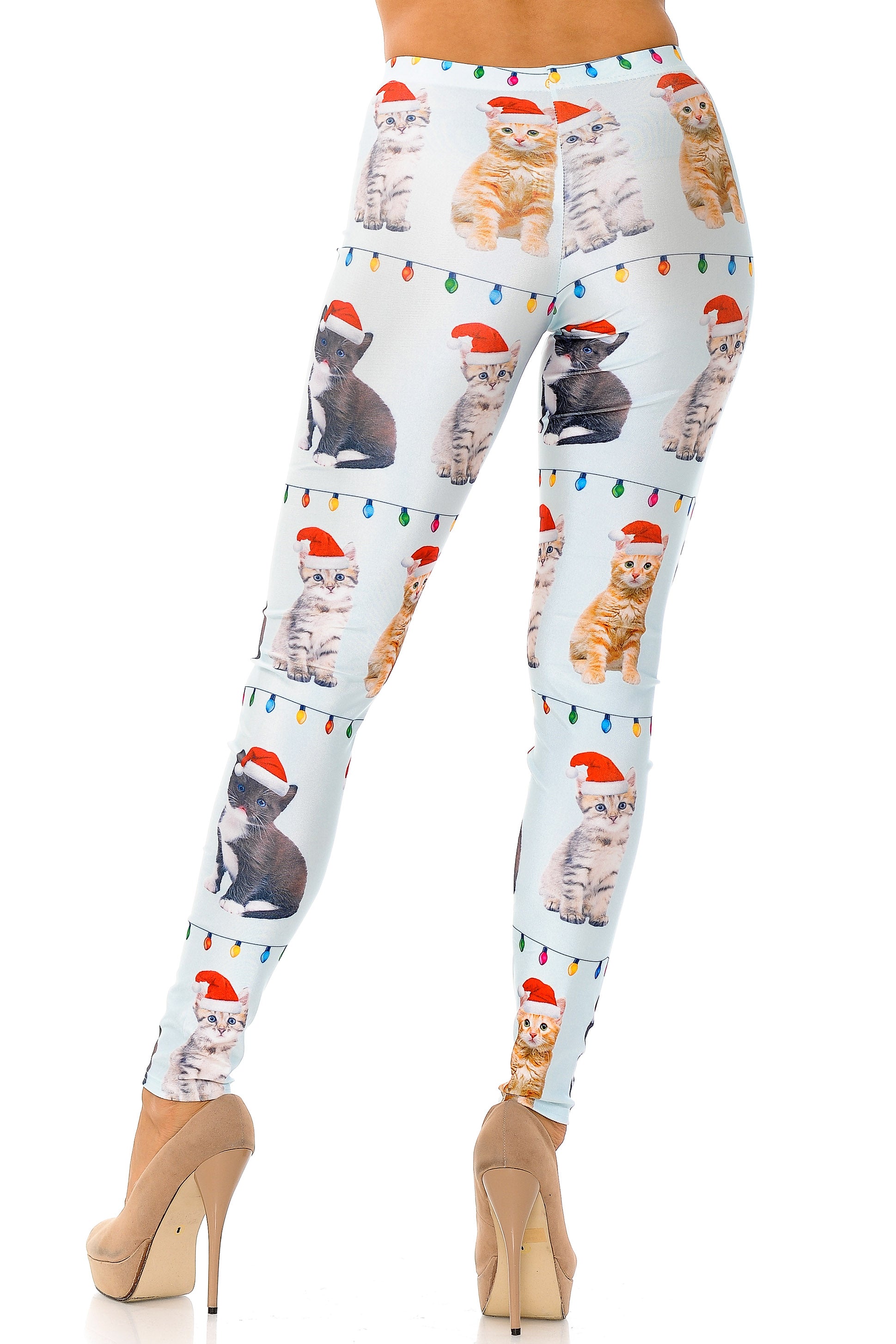 Kitty Cats in Hats Christmas Leggings - Plus Size