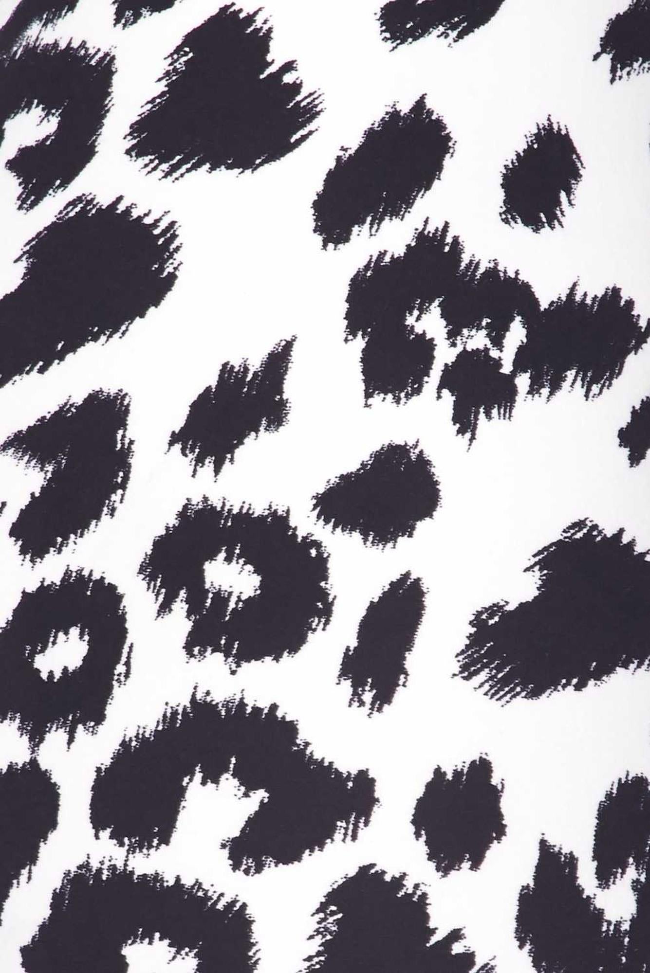 Buttery Soft Ivory Spotted Leopard Plus Size Leggings (One Size Plus,White)